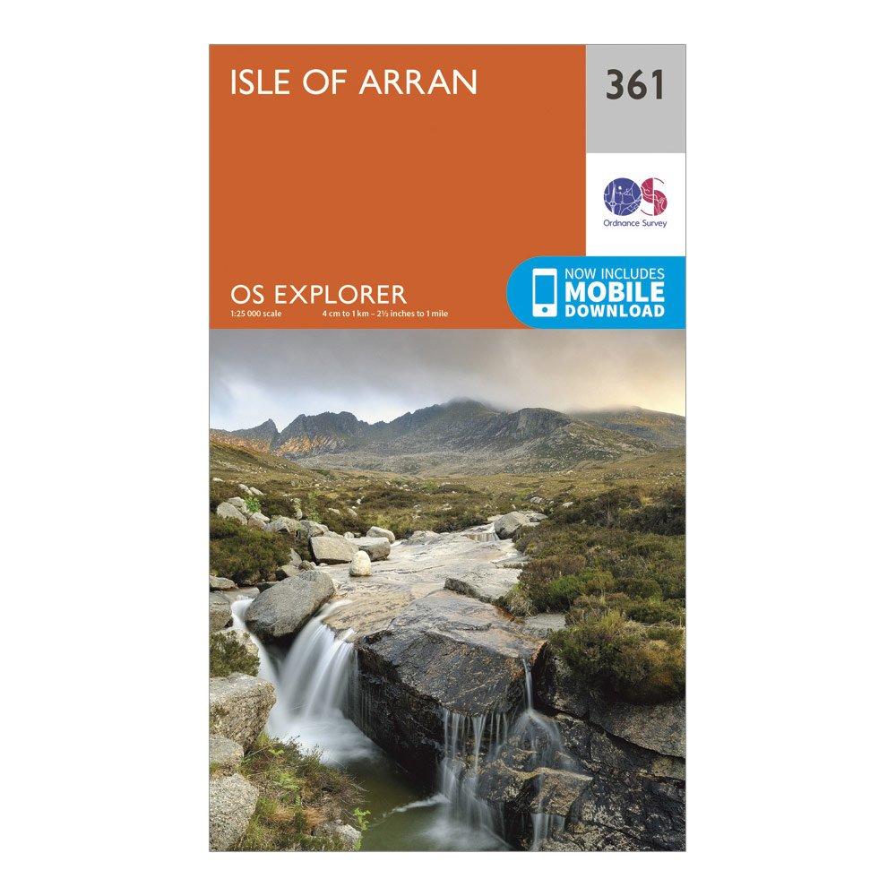 Image of Ordnance Survey Explorer 361 Isle Of Arran Map With Digital Version - Orange, Orange