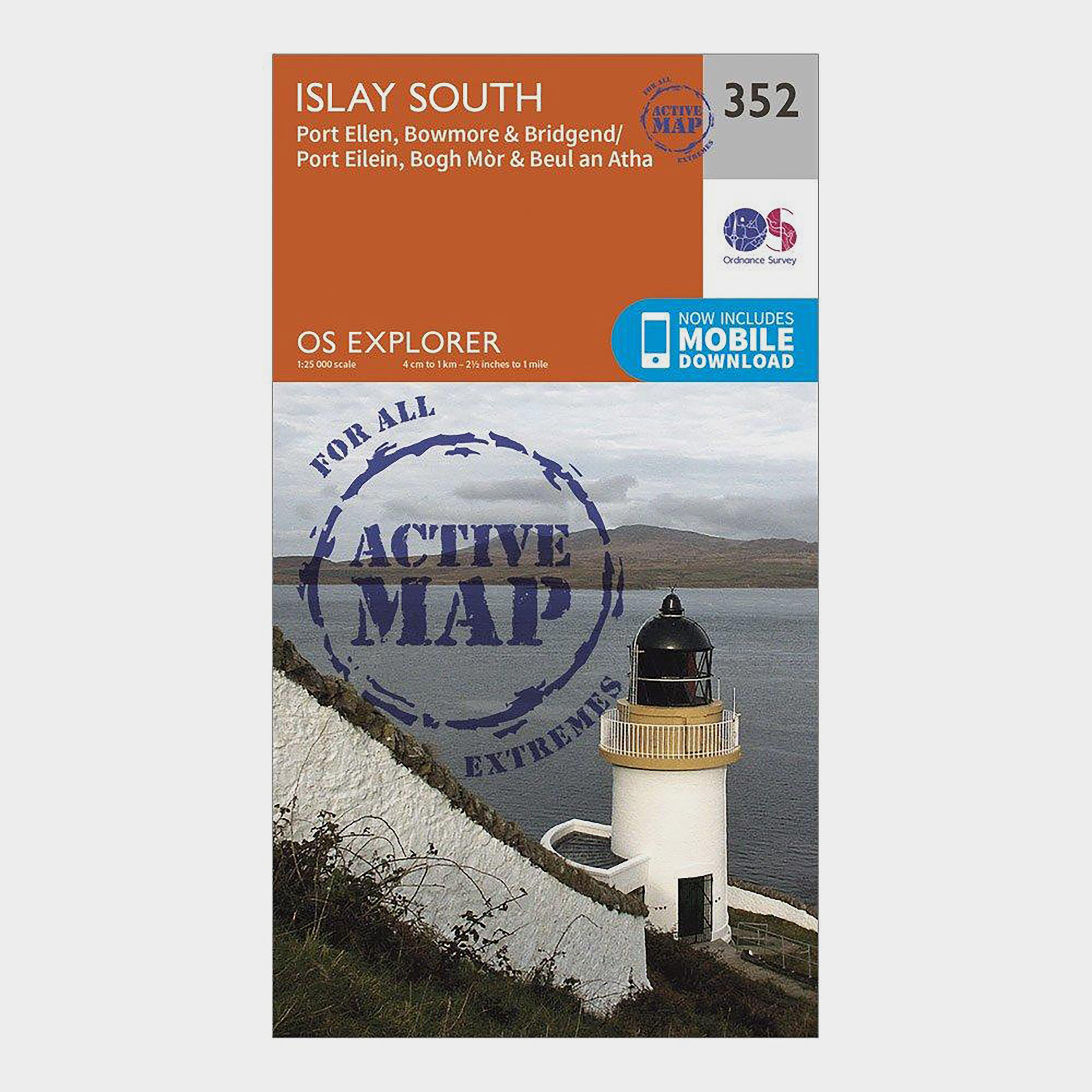 Image of Ordnance Survey Explorer Active 352 Islay South Map With Digital Version - Orange, Orange