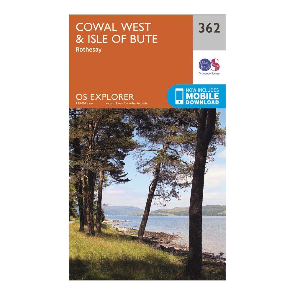 Image of Ordnance Survey Explorer 362 Cowal West & Isle Of Bute Map With Digital Version - Orange, Orange