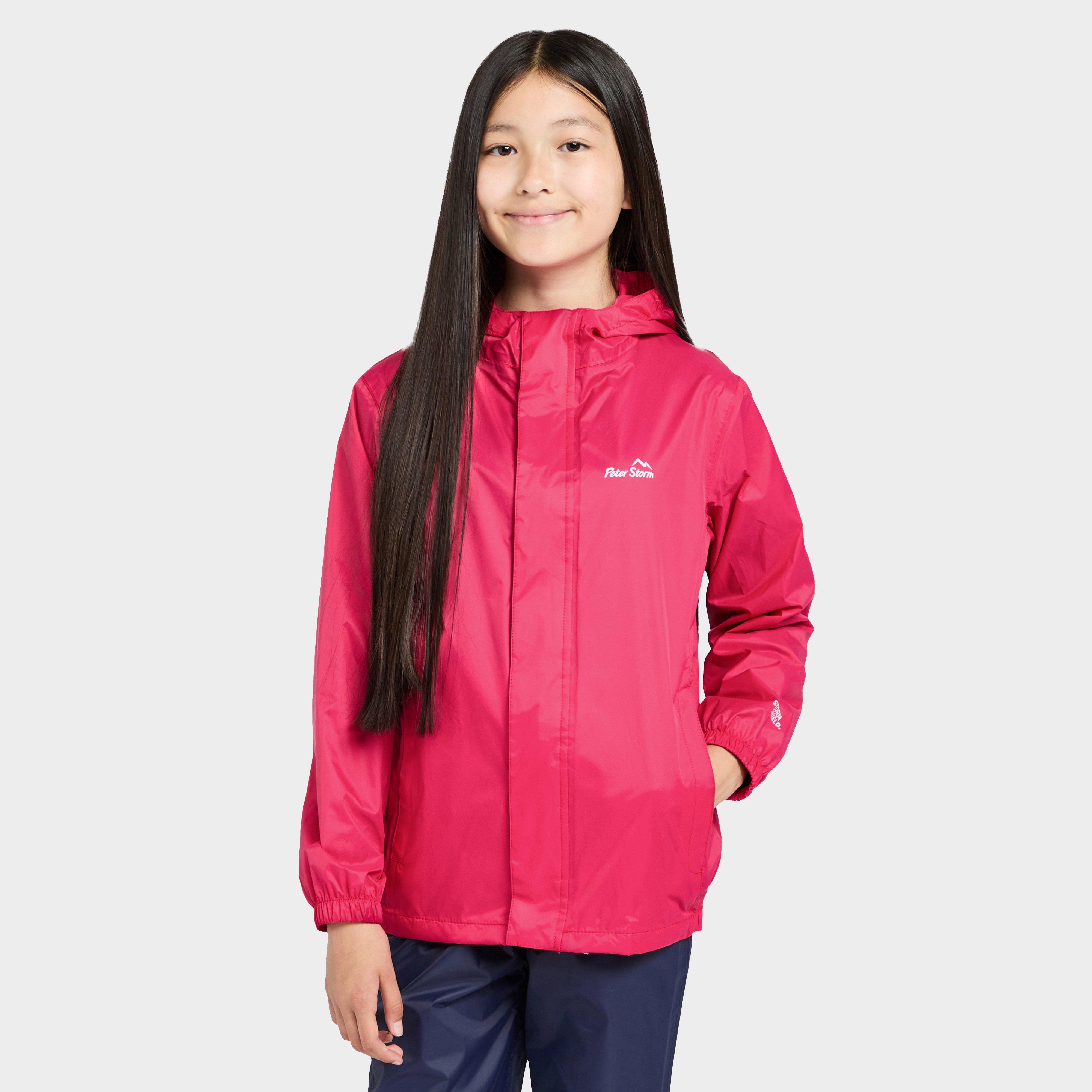 Image of Peter Storm Kids Packable Waterproof Jacket Pink, Pink