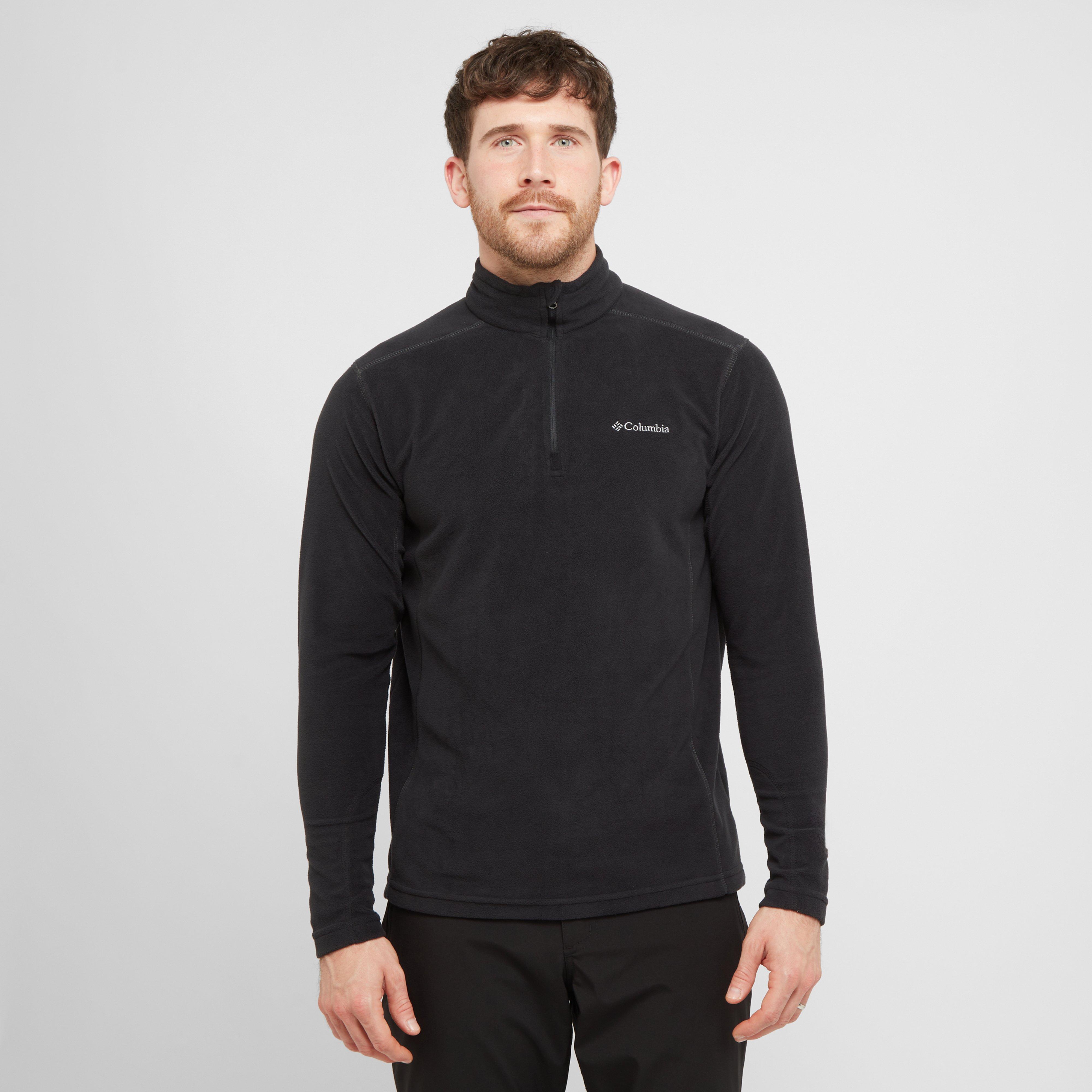 Image of Columbia Klamath 1/4 Zip Fleece Track Top - Black, Black