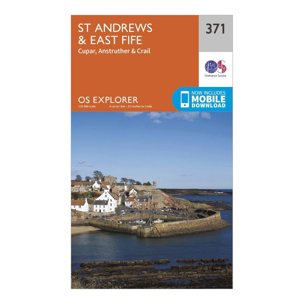 Image of Ordnance Survey Explorer 371 St Andrews & East Fife Map With Digital Version - Orange, Orange