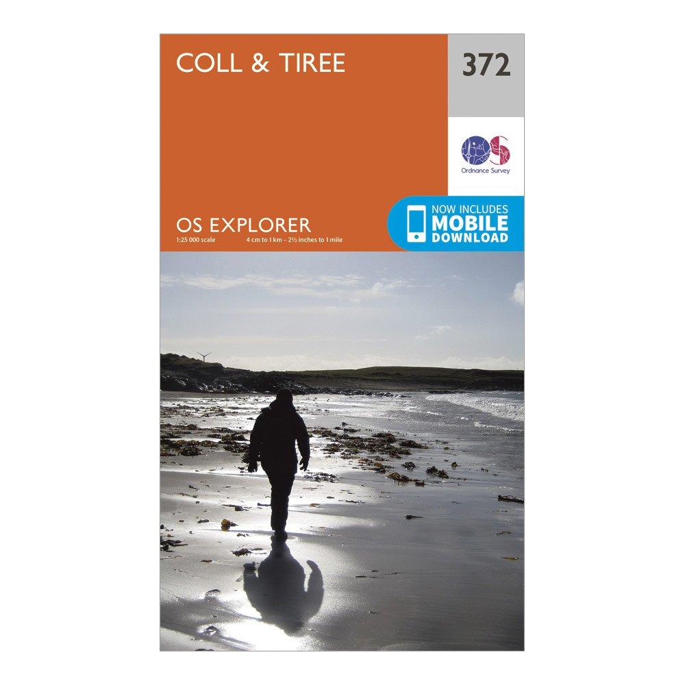 Image of Ordnance Survey Explorer 372 Coll & Tiree Map With Digital Version - Orange, Orange
