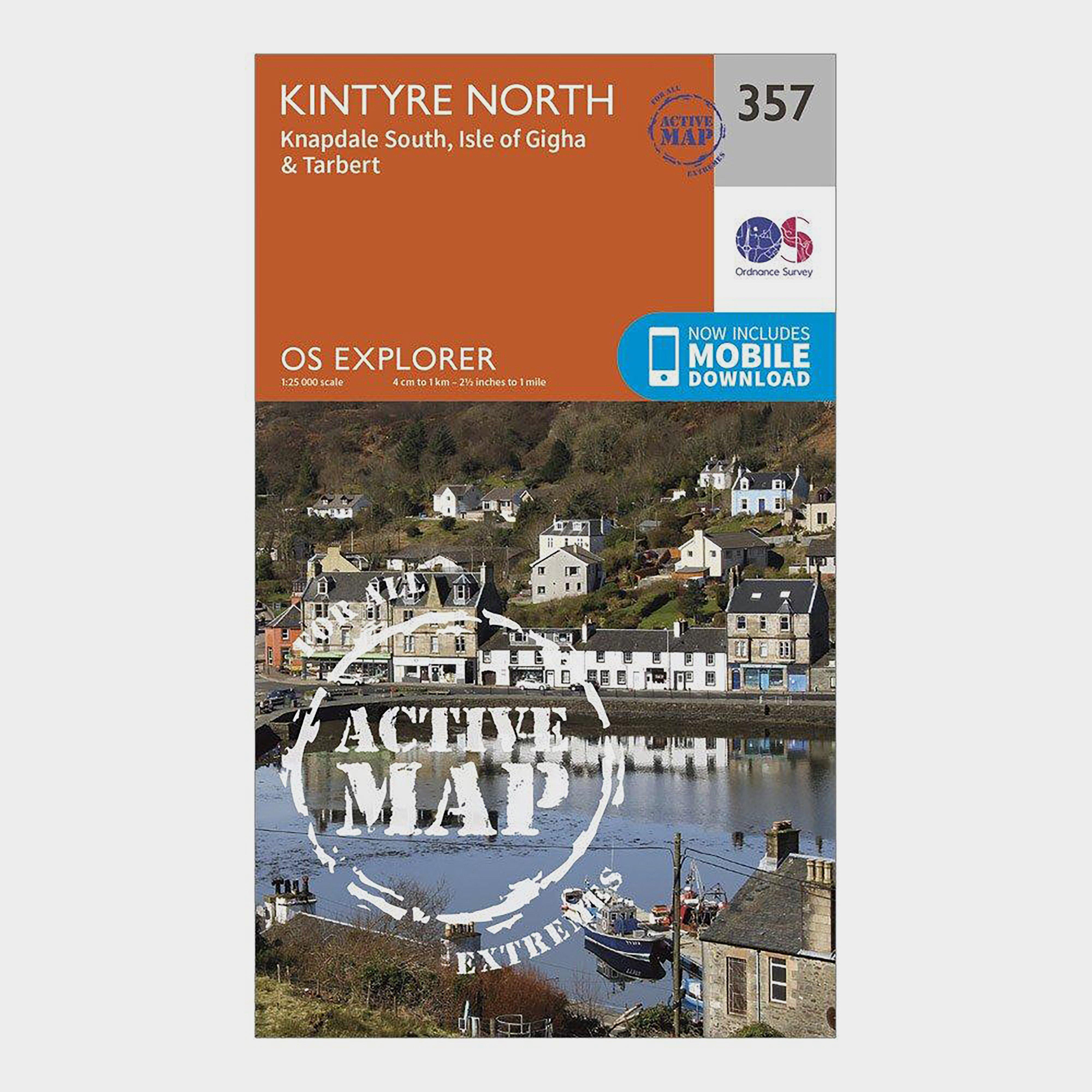 Photos - GPS Accessory Ordnance Survey Explorer Active 357 Kintyre North Map With Digital Version, Orange 