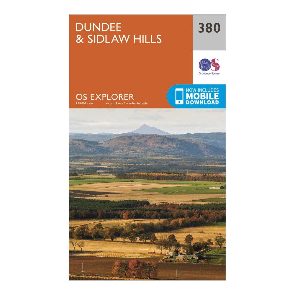 Image of Ordnance Survey Explorer 380 Dundee & Sidlaw Hills Map With Digital Version - Orange, Orange