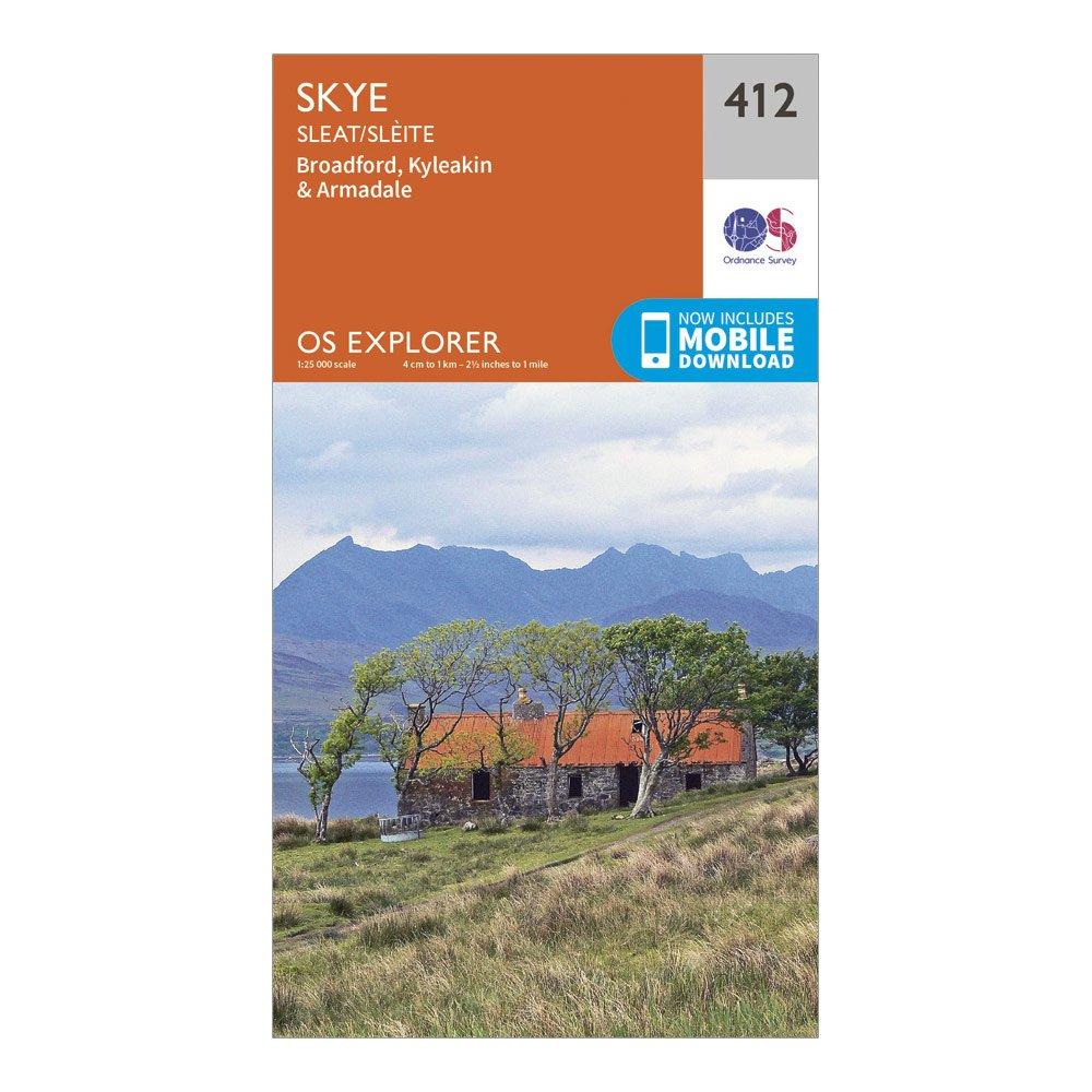 Image of Ordnance Survey Explorer 412 Skye - Sleat Map With Digital Version - Orange, Orange