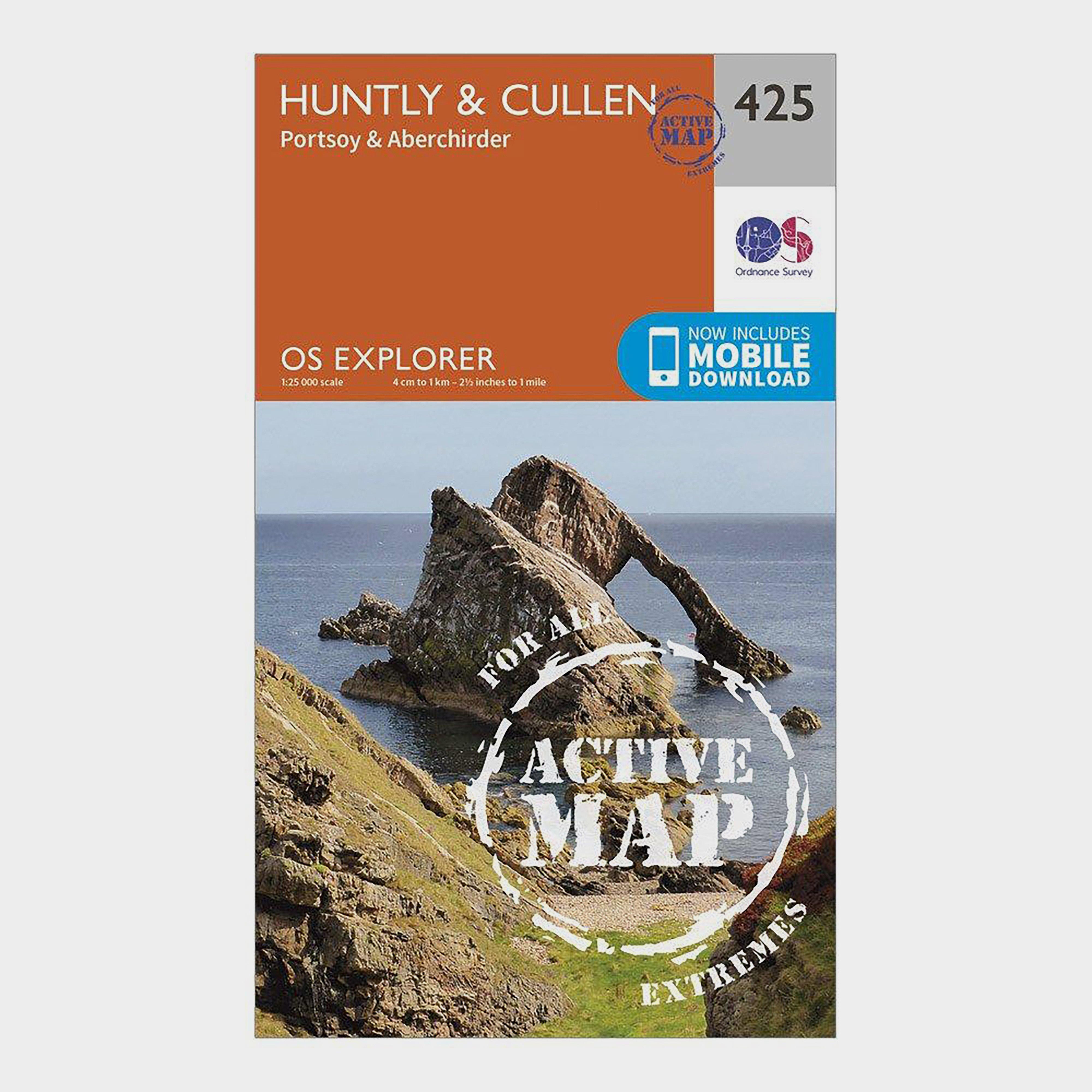 Image of Ordnance Survey Explorer Active 425 Huntly & Cullen Map With Digital Version - Orange, Orange