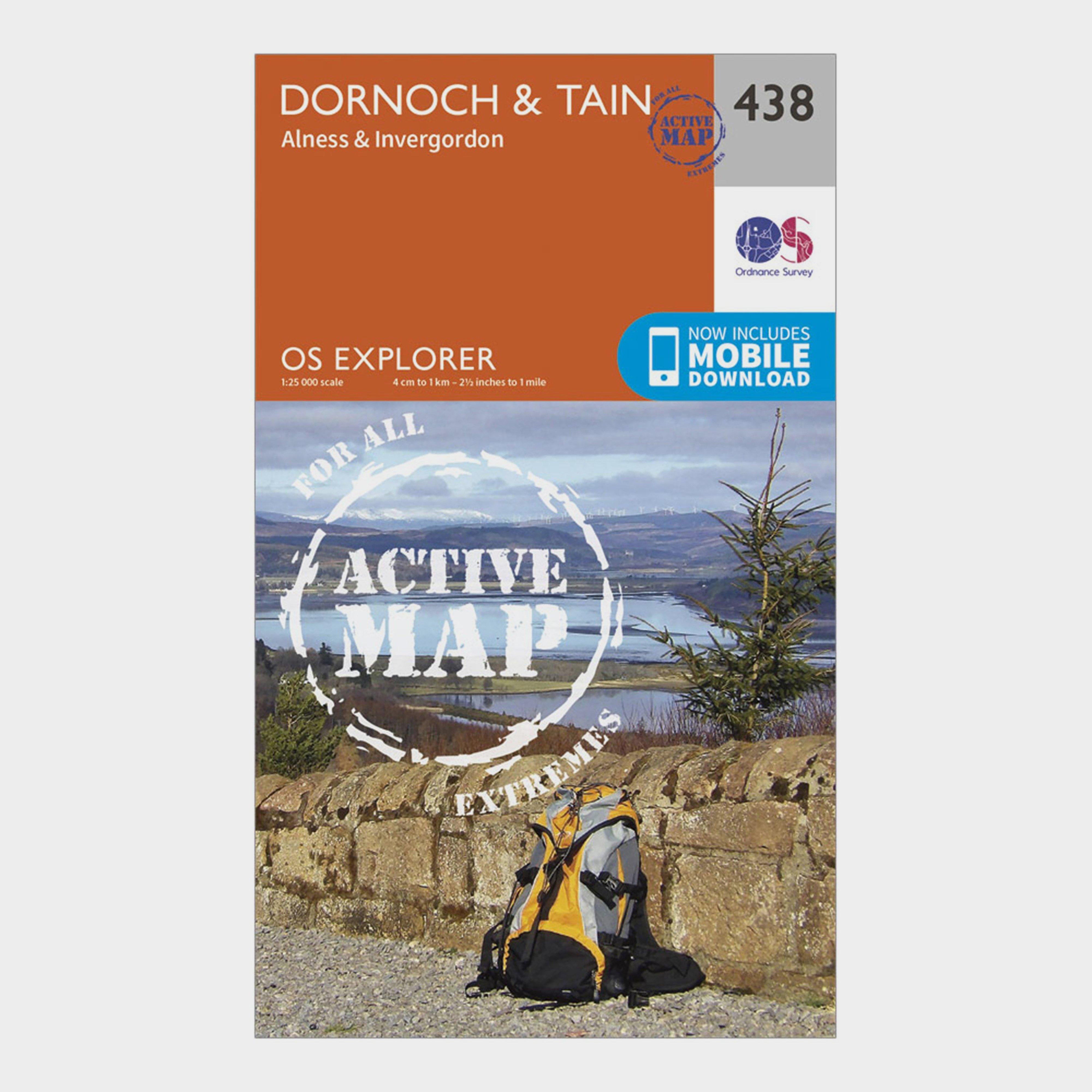 Explorer Active 483 Dornoch & Tain Map With Digital Version - Orange, Orange