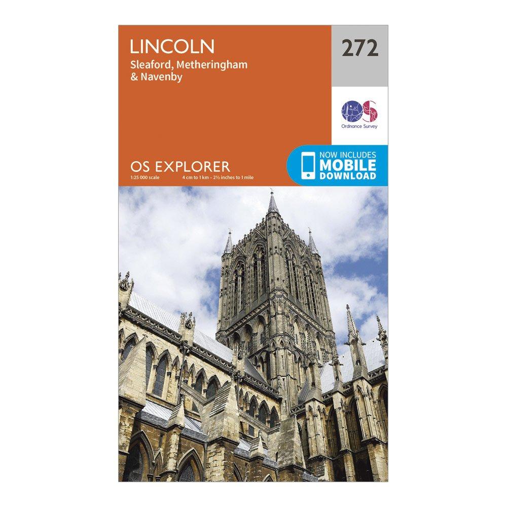 Image of Ordnance Survey Explorer 272 Lincoln Map With Digital Version - Orange, Orange