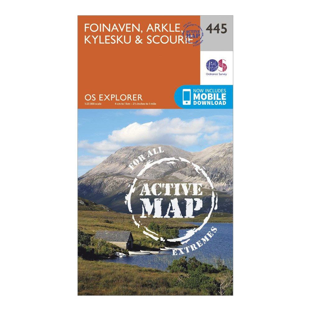 Image of Ordnance Survey Explorer Active 445 Foinaven, Arkle, Kylesku & Scourie Map With Digital Version - Orange, Orange