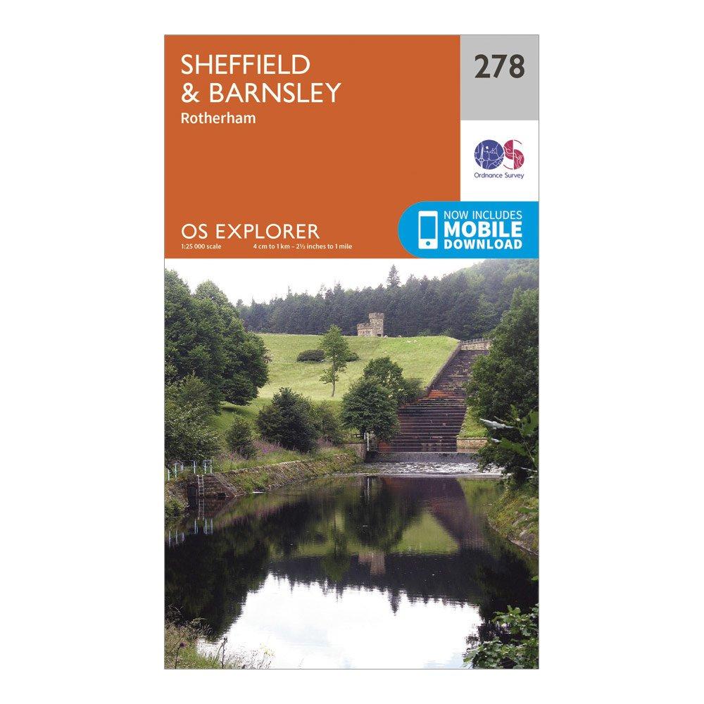 Image of Ordnance Survey Explorer 278 Sheffield & Barnsley Map With Digital Version, D