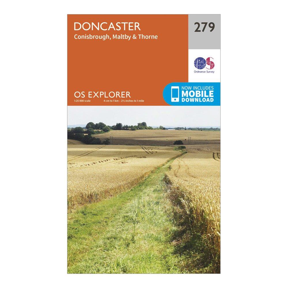 Image of Ordnance Survey Explorer 279 Doncaster Map With Digital Version - Orange, Orange