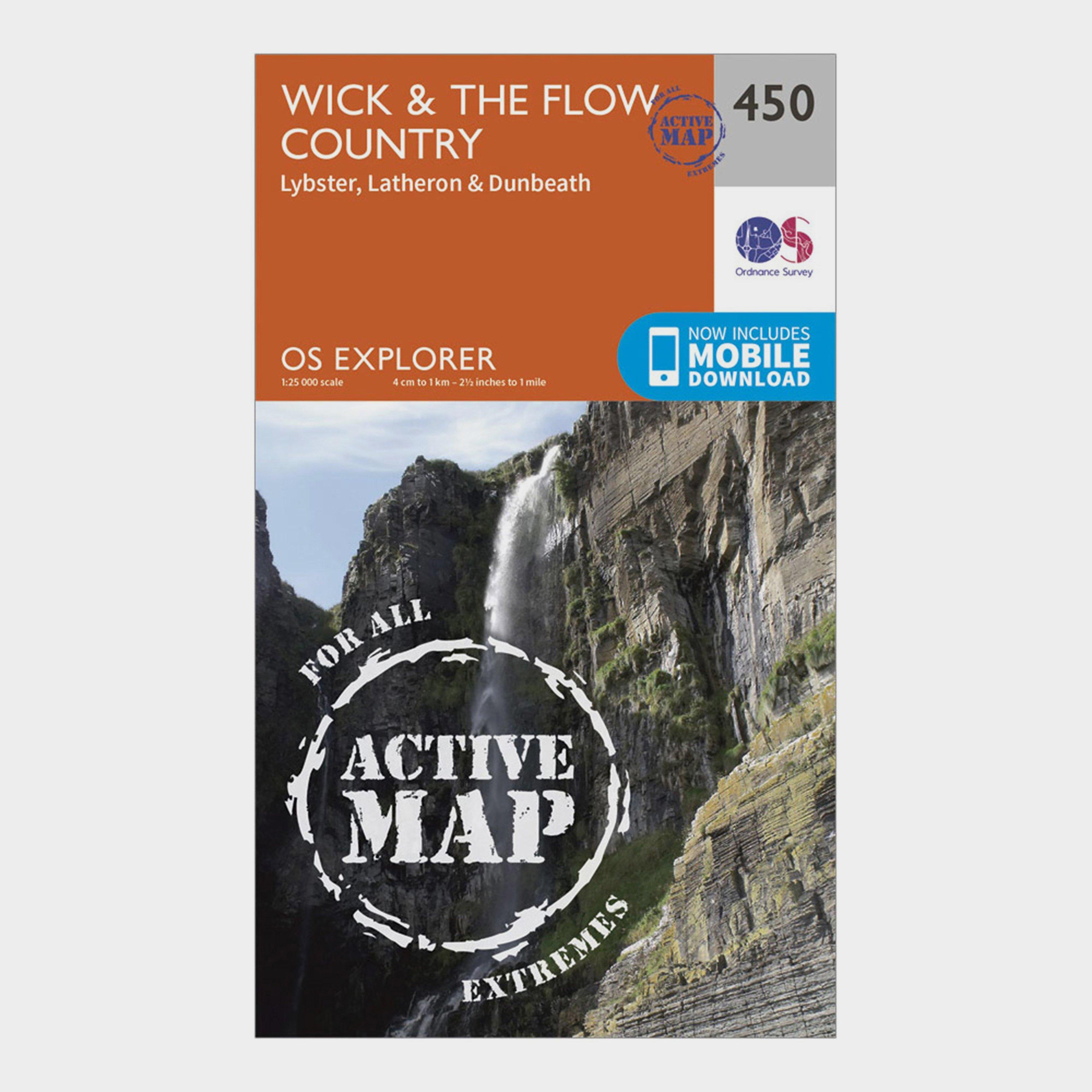 Explorer Active 450 Wick & The Flow Country Map With Digital Version - Orange, Orange