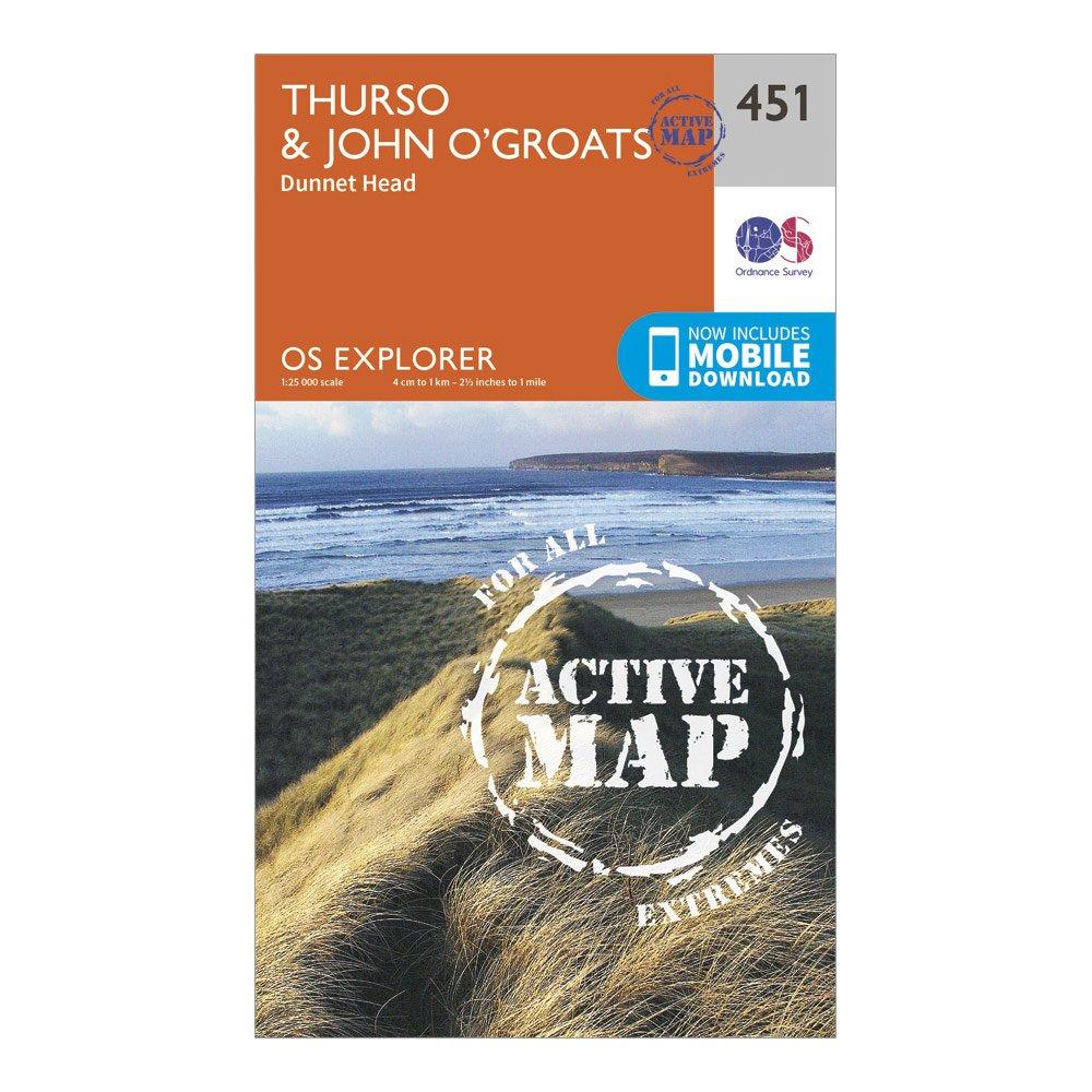 Image of Ordnance Survey Explorer Active 451 Thurso & John O