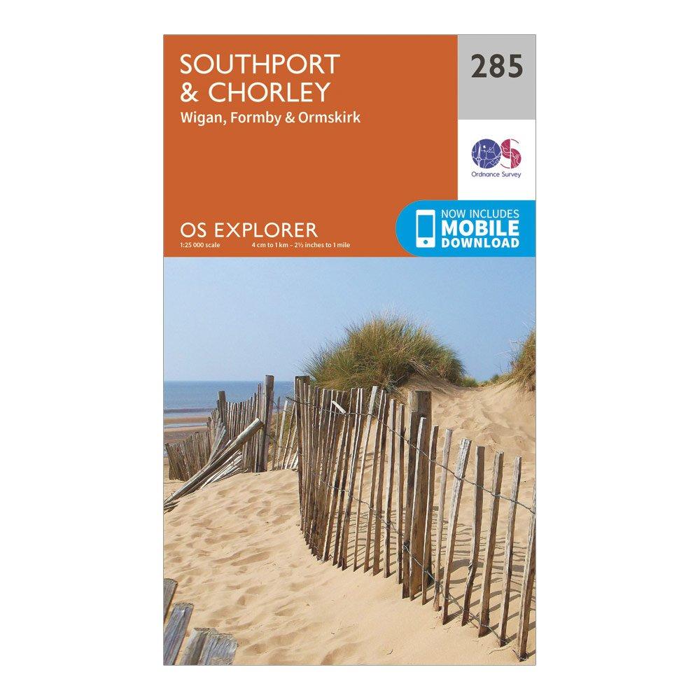 Image of Ordnance Survey Explorer 285 Southport & Chorley Map With Digital Version - Orange, Orange