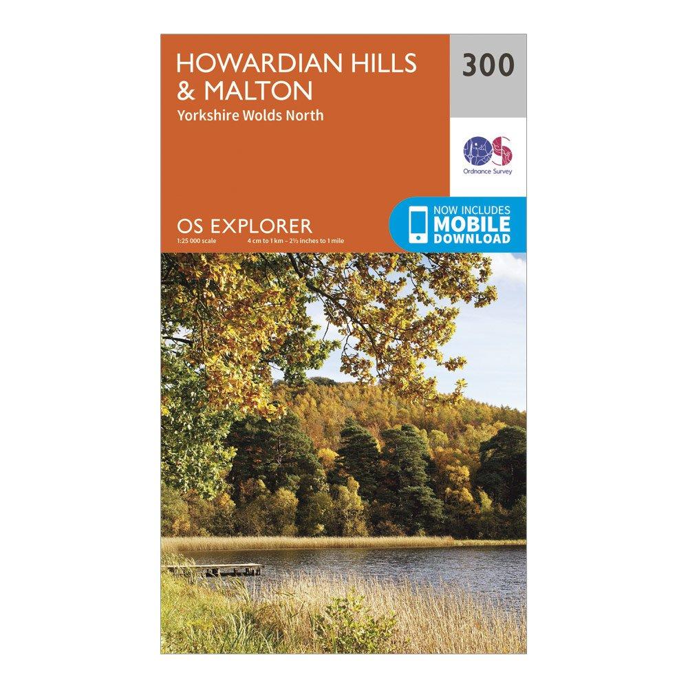 Image of Ordnance Survey Explorer 300 Howardian Hills & Malton Map With Digital Version - Orange, Orange