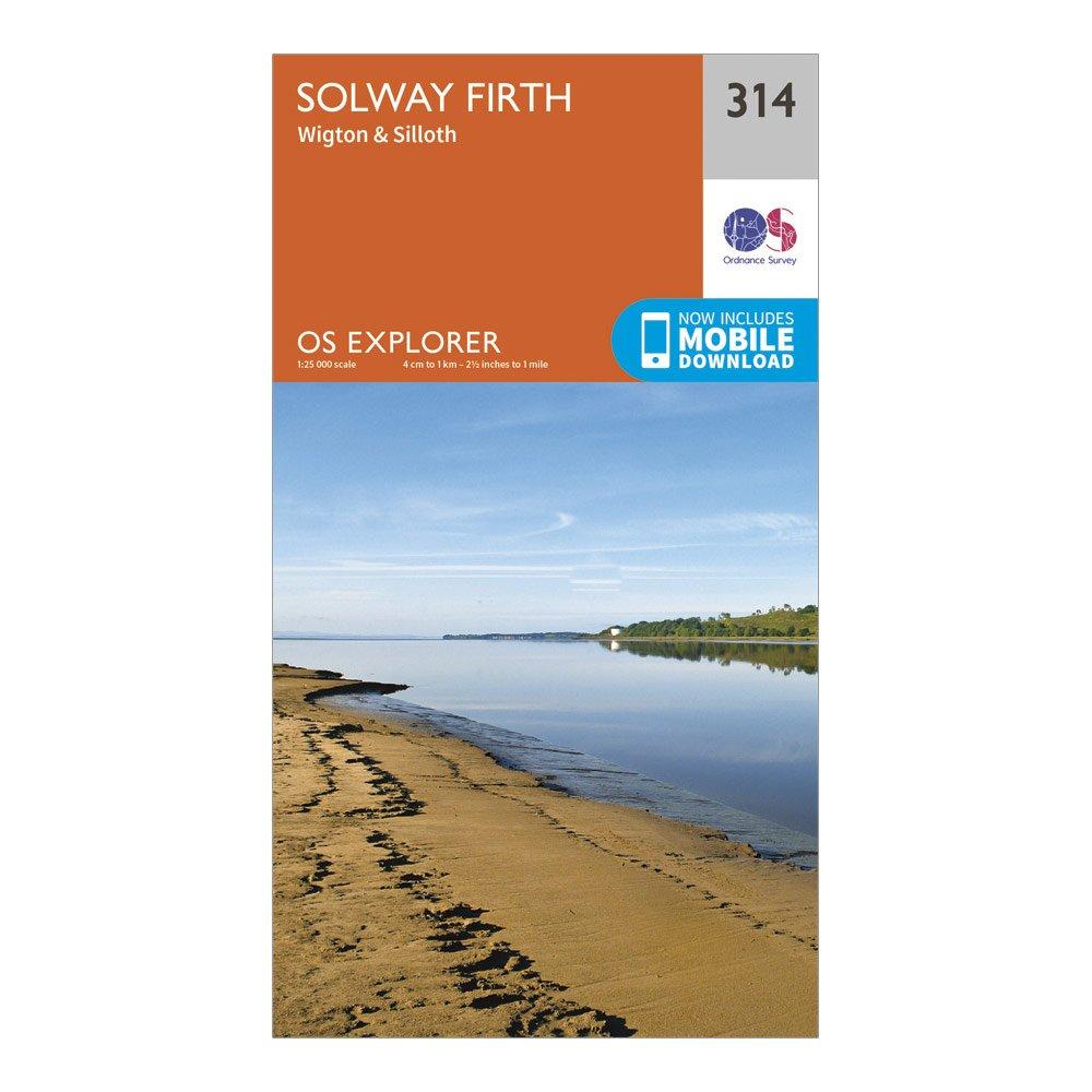 Image of Ordnance Survey Explorer 314 Solway Firth Map With Digital Version - Orange, Orange