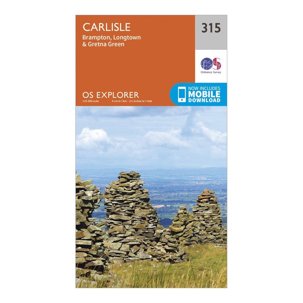 Image of Ordnance Survey Explorer 315 Carlisle Map With Digital Version - Orange, Orange