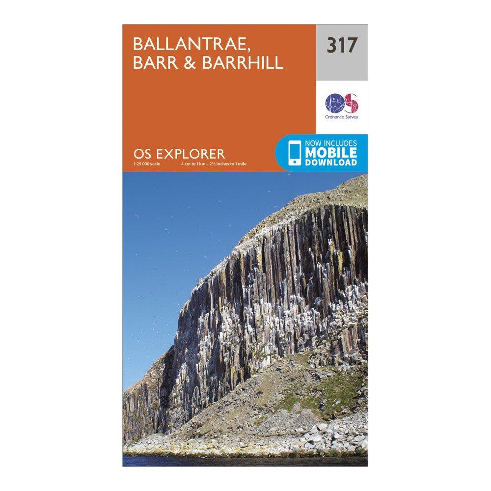 Image of Ordnance Survey Explorer 317 Ballantrae, Barr & Barrhill Map With Digital Version - Orange, Orange