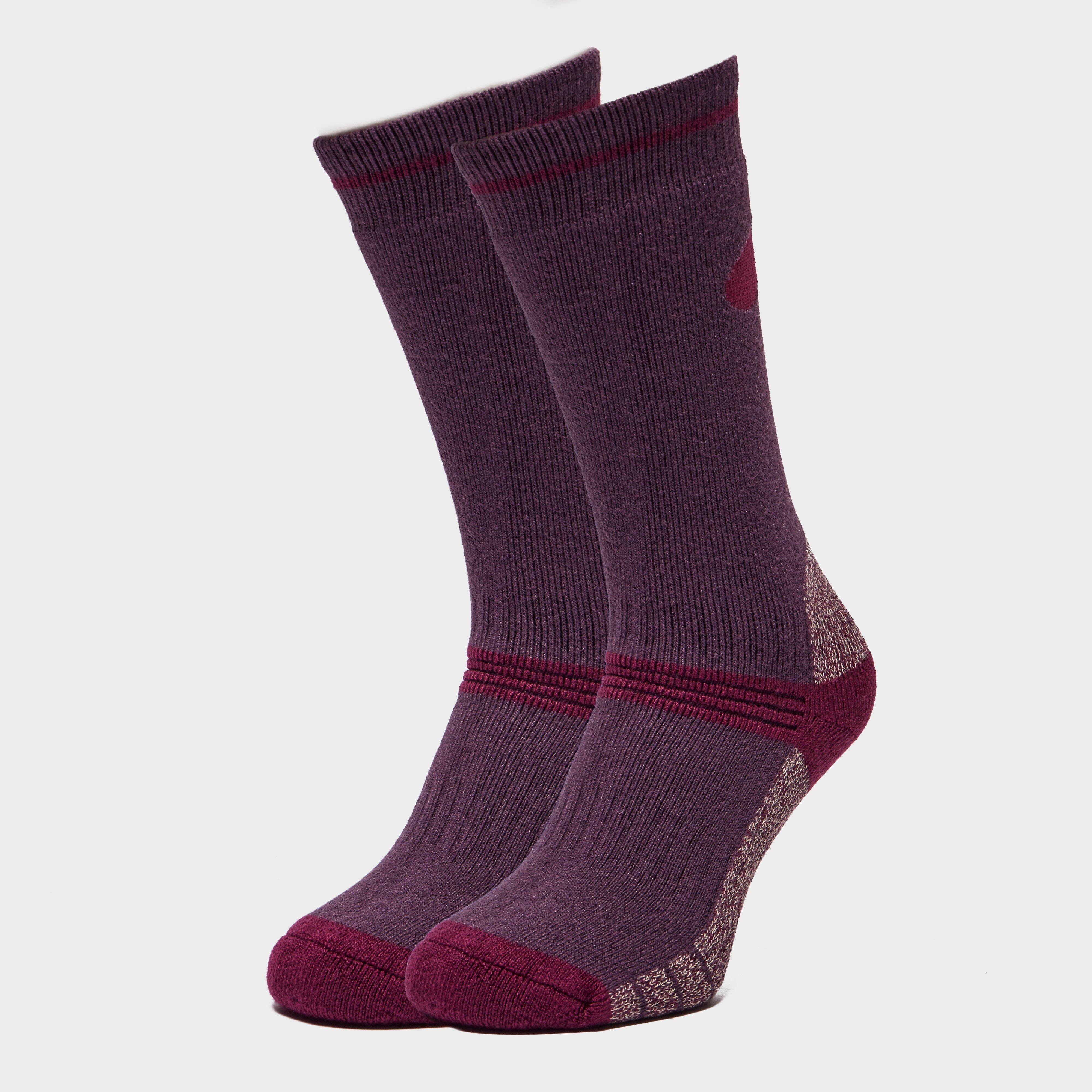 Image of Peter Storm Women's Heavyweight Outdoor Socks - 2 Pack - Purple, Purple