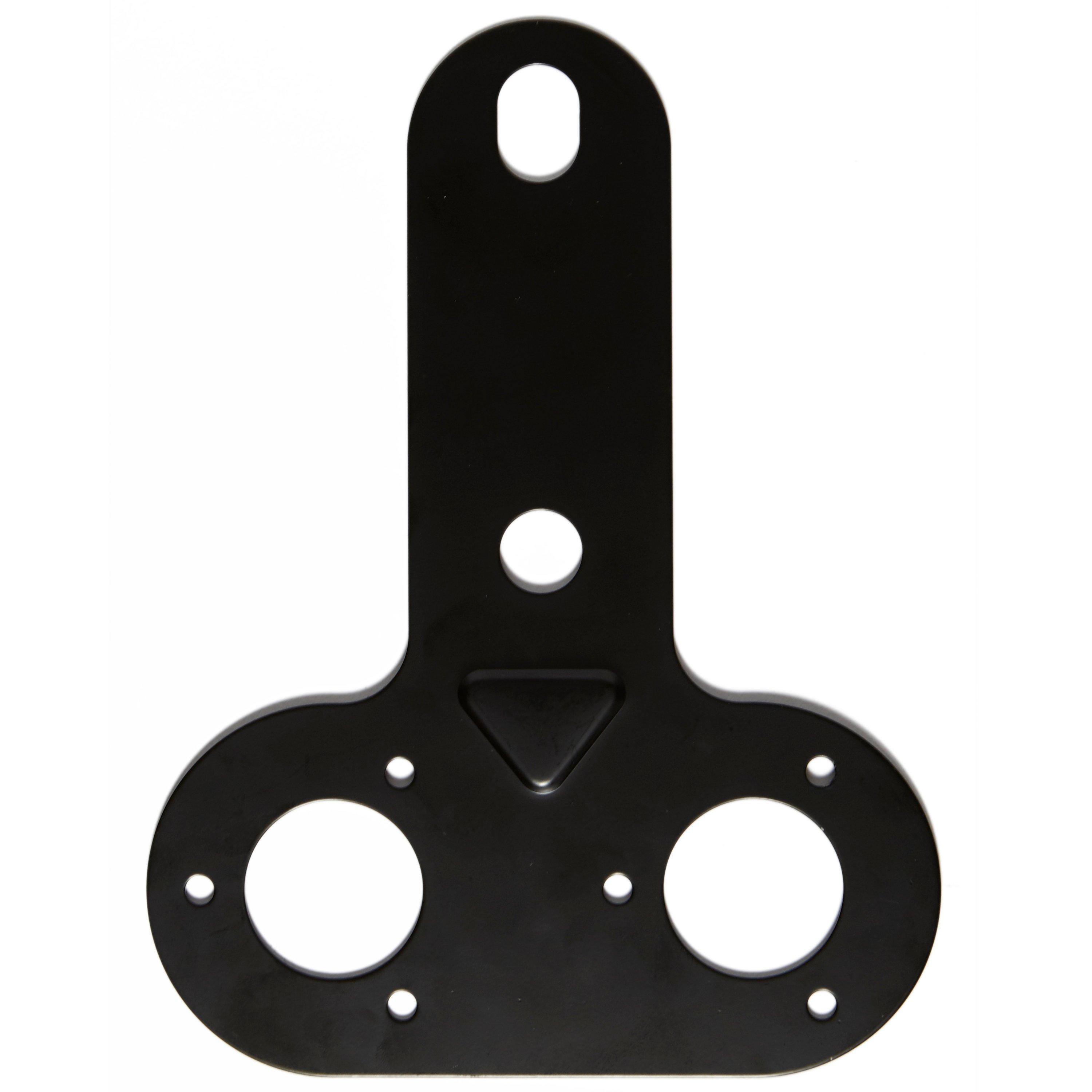 Image of Maypole Double Socket Mounting Plate - Black, Black