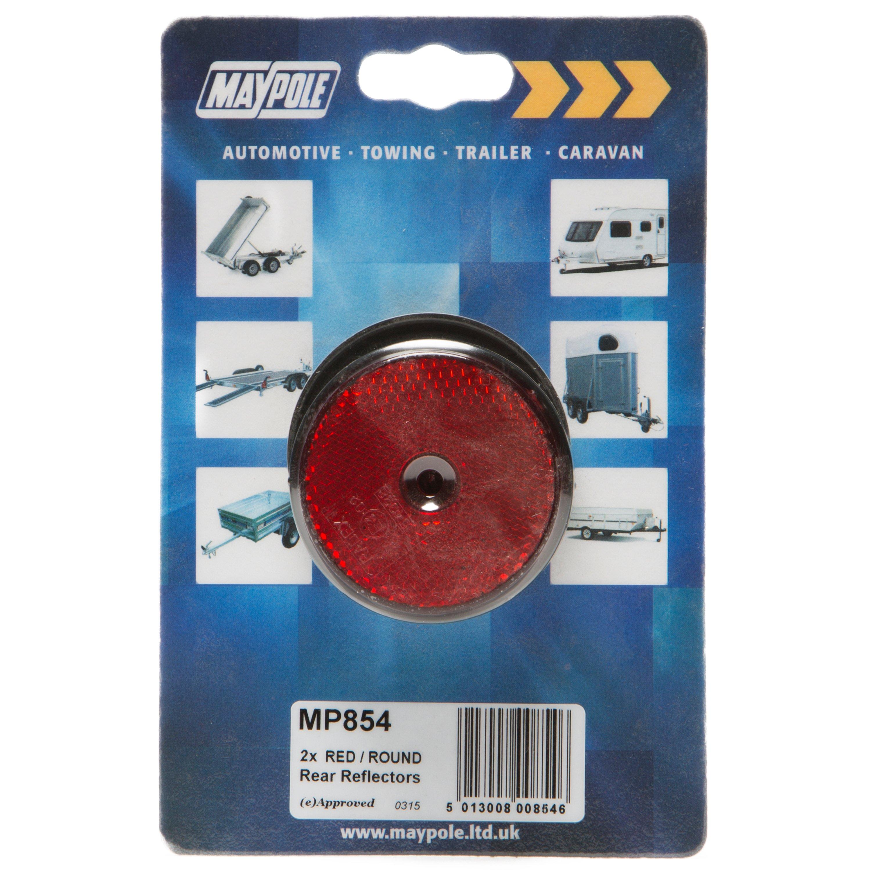 Image of Maypole Round Red Reflector, RED