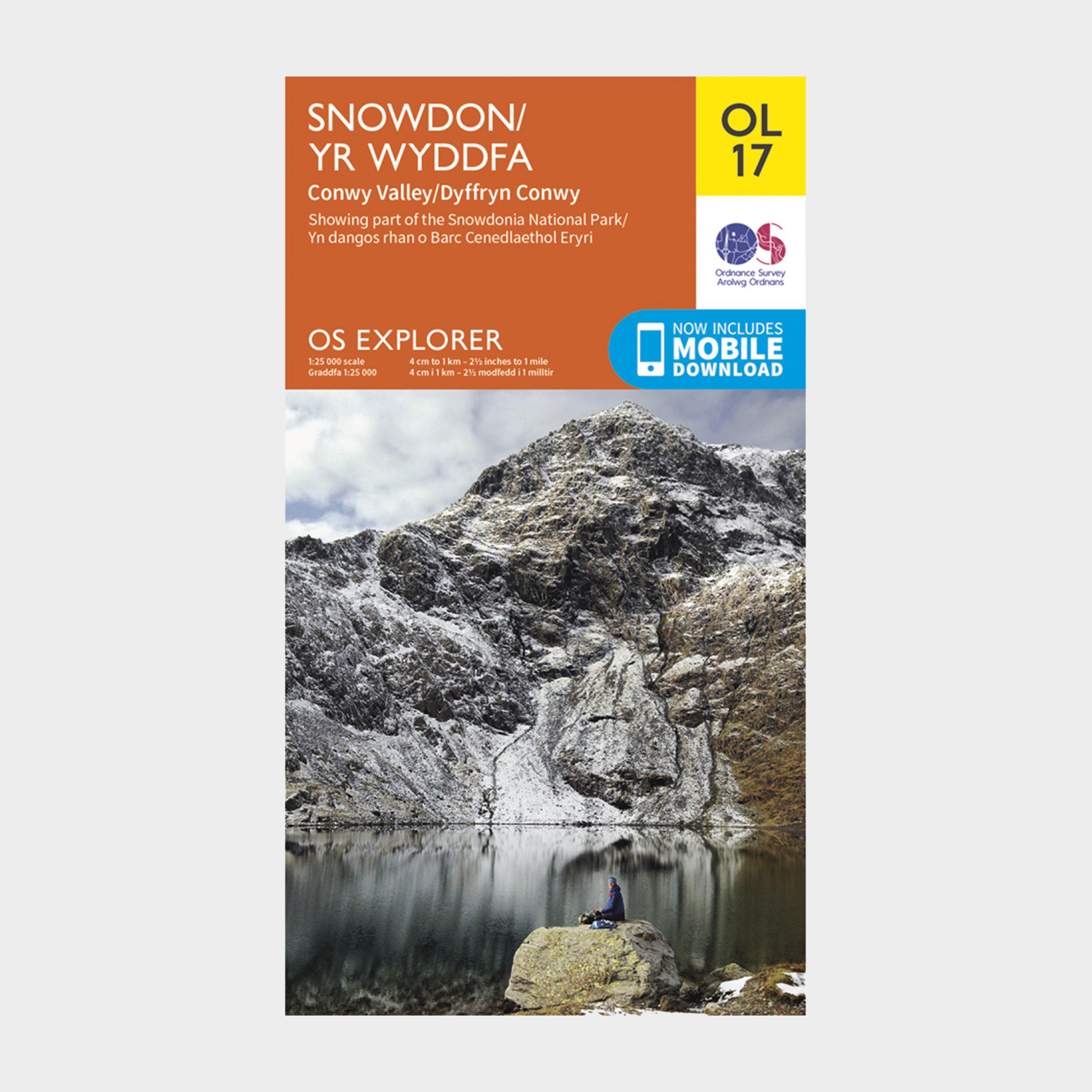 Ordnance Survey Ol 17 Explorer Snowdon Map - Orange from Ultimate Outdoors