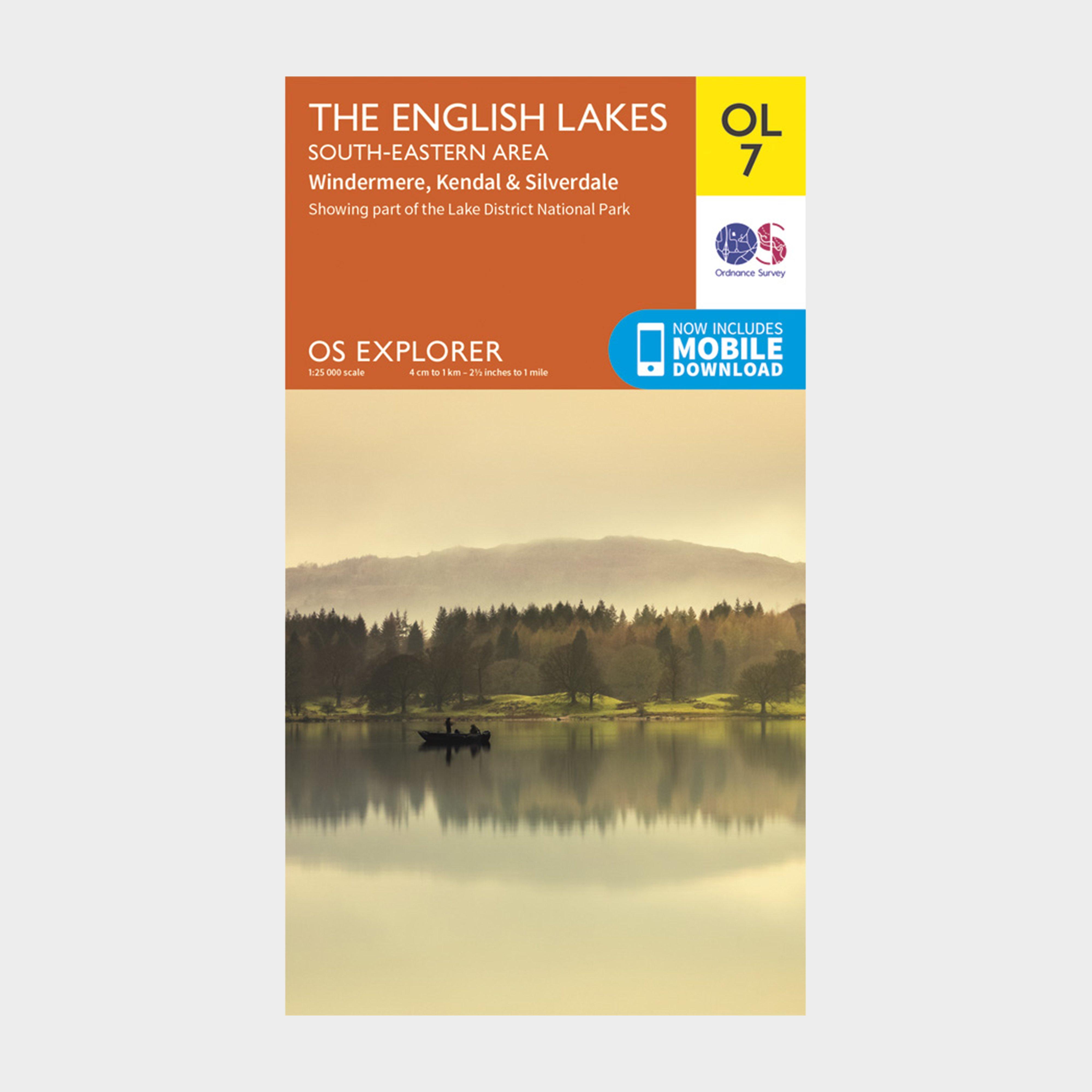 Image of Ordnance Survey Ol 7 Explorer The Lake District: South-Eastern Area Map - Orange, Orange