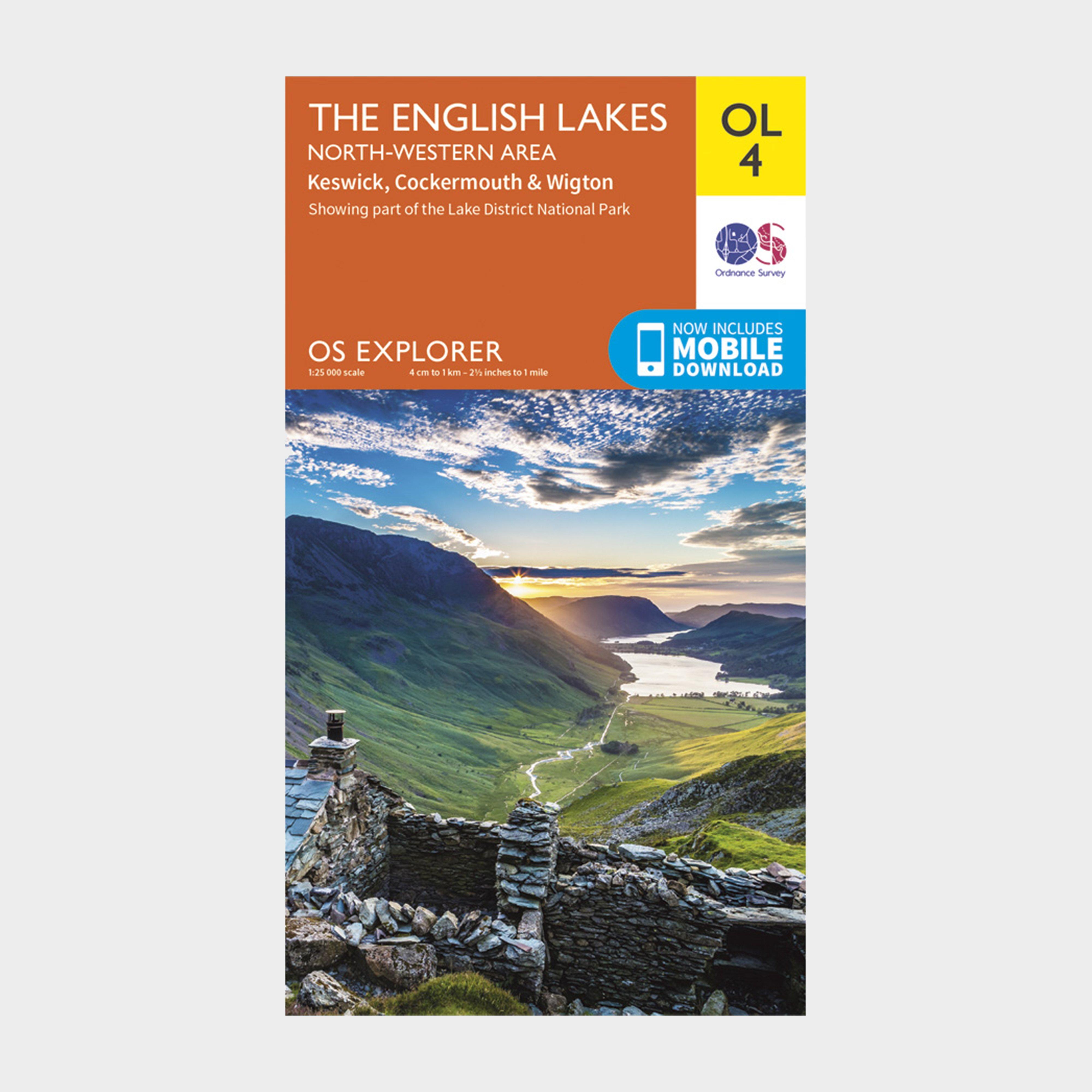 Image of Ordnance Survey Explorer Ol4 The English Lakes - North Western Area With Digital Version, D
