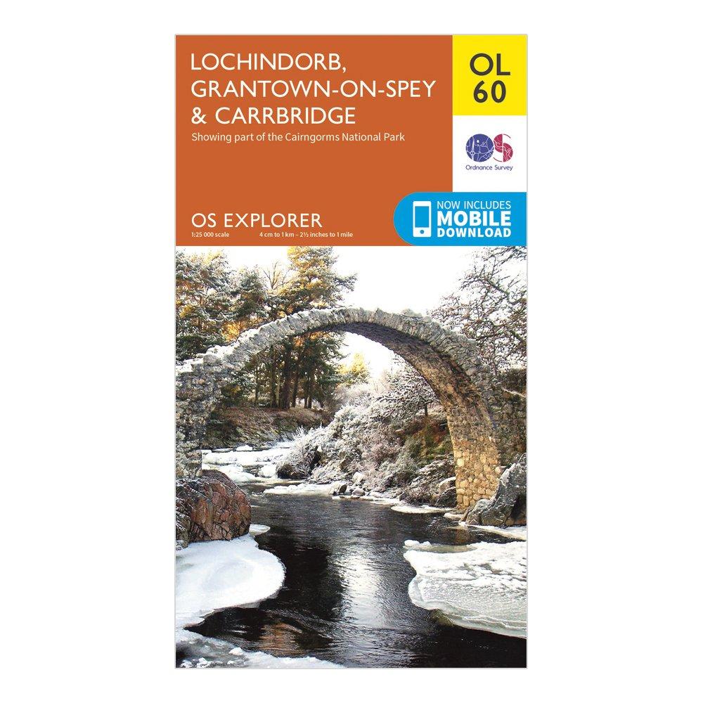 Explorer Ol60 Lochindorb, Grantown-On-Spey & Carrbridge Map With Digital Version - Orange, Orange