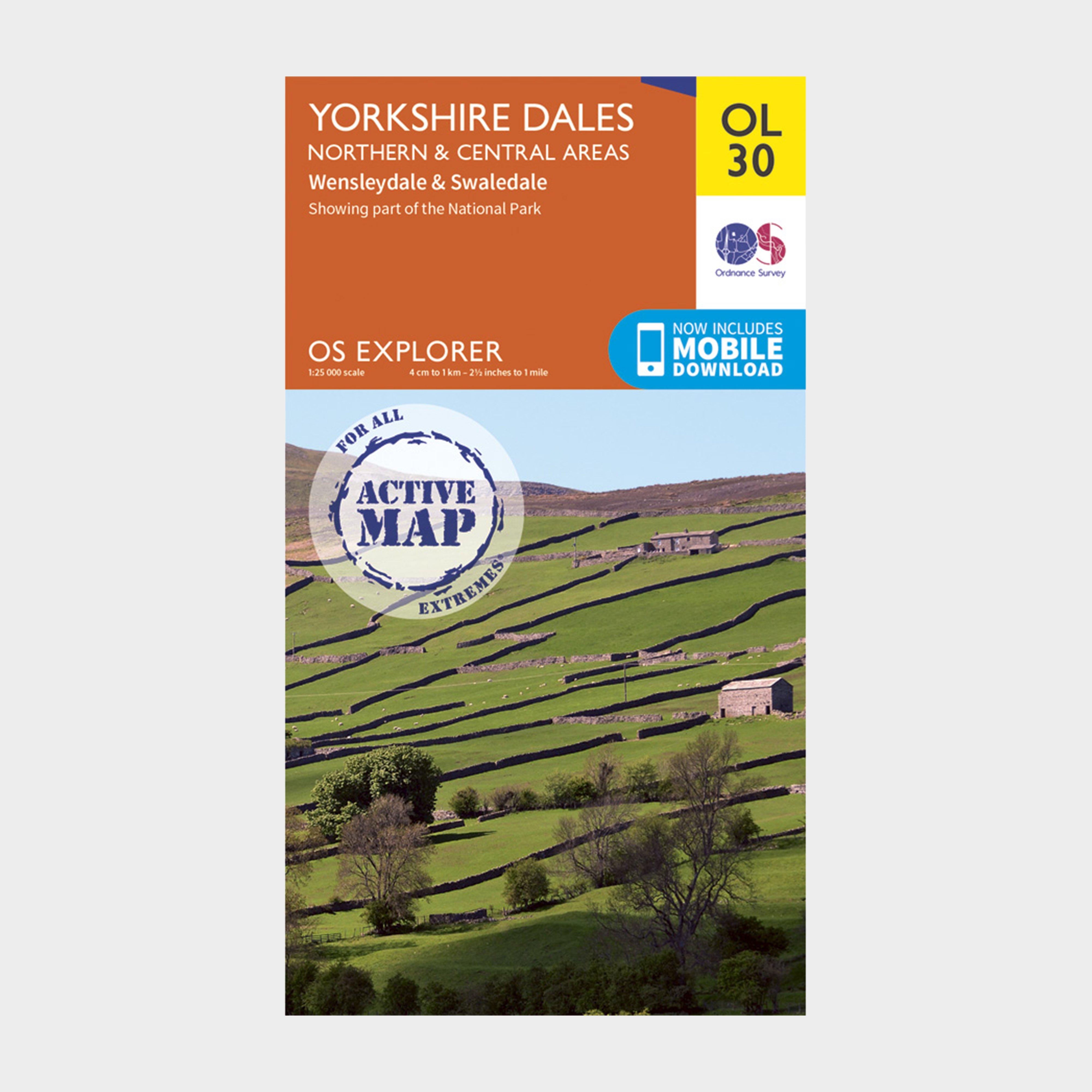 Image of Ordnance Survey Ol 30 Explorer Yorkshire Dales - Northern & Central Area Active Map, D