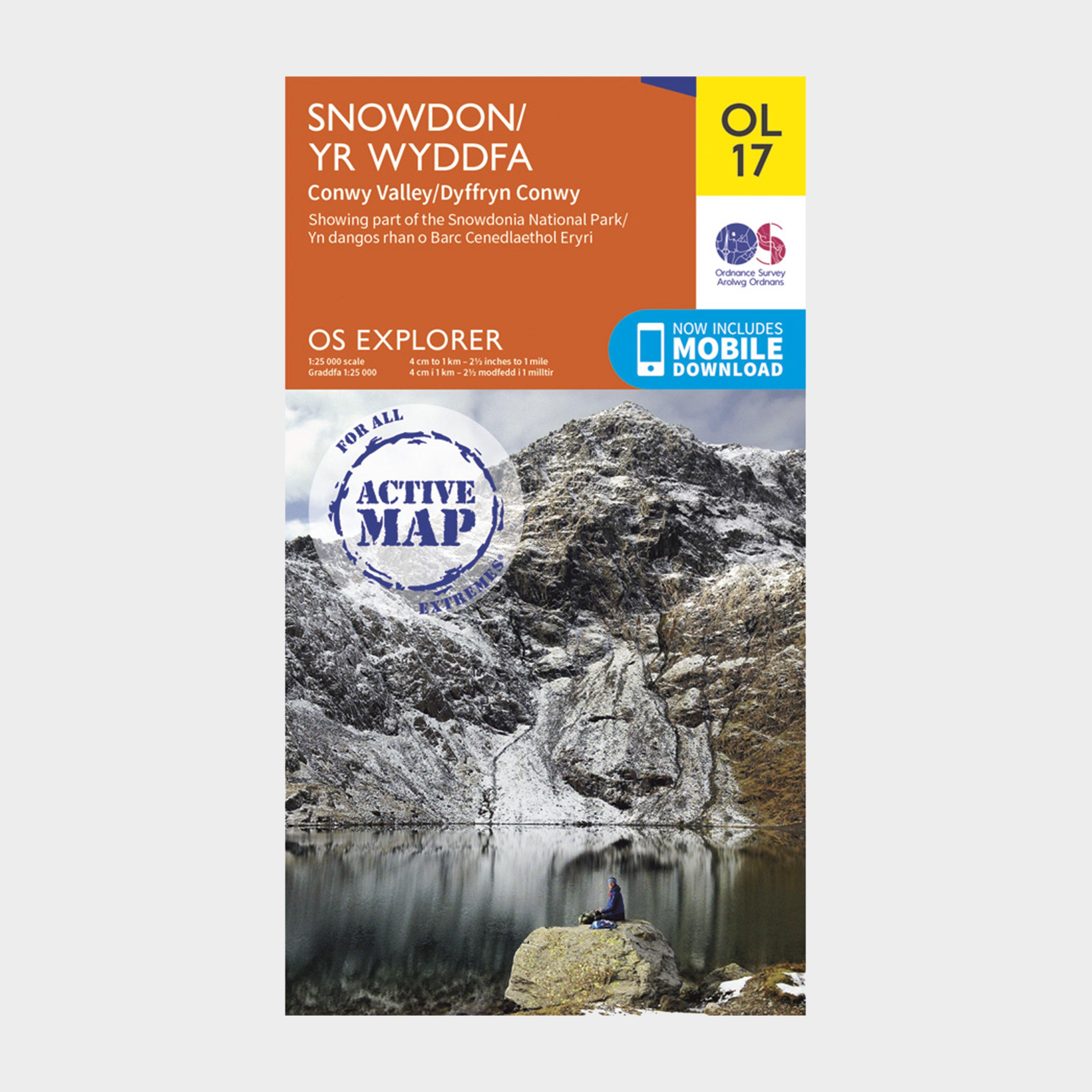 Explorer Active OL17 Snowdon & Conwy Valley Map With Digital Version, Orange