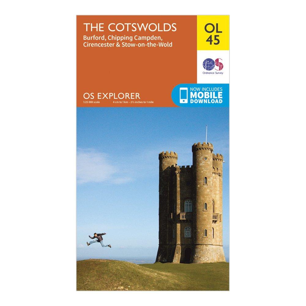 Explorer Ol45 The Cotswold Map With Digital Version - Green, Green