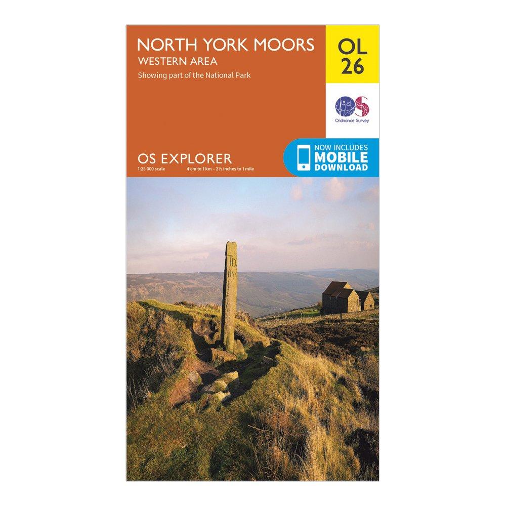 Image of Ordnance Survey Explorer Ol 26 North York Moors Map (Western Area) - Orange, Orange