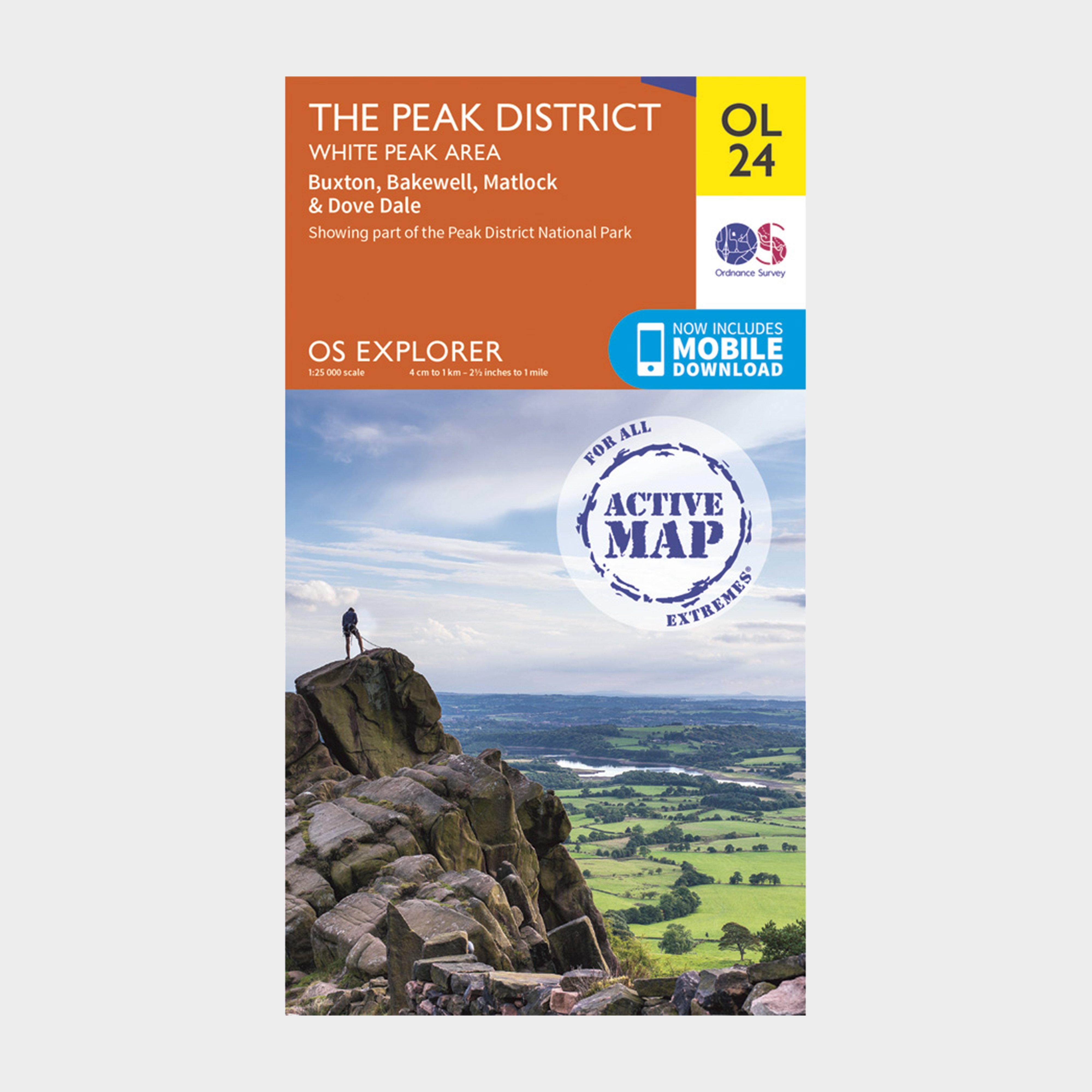 Active Explorer Ol 24 The Peak District (White Peak Area) Map - Green, Green