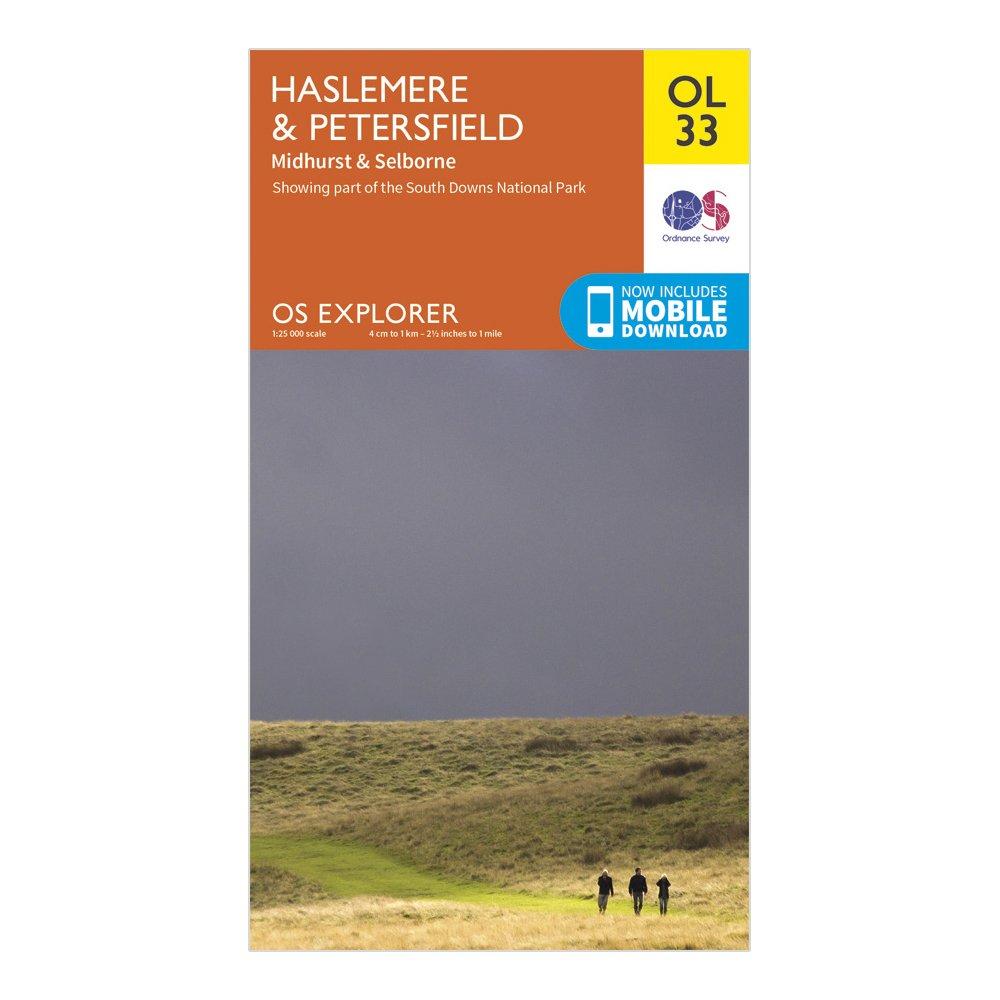 Image of Ordnance Survey Explorer Ol 33 Haslemere & Petersfield Map - Orange, Orange