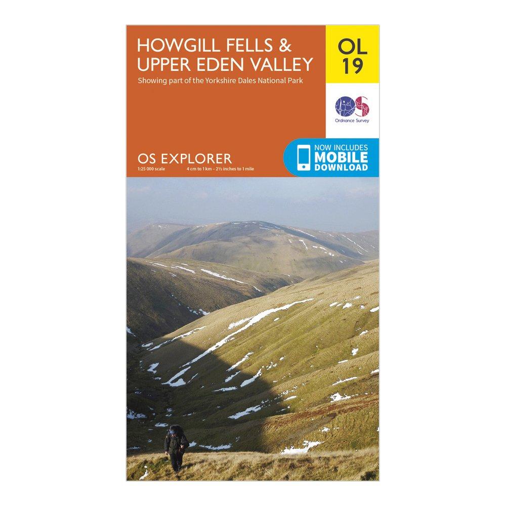 Image of Ordnance Survey Explorer Ol19 Howgill Fells & Upper Eden Valley Map With Digital Version - Orange, Orange