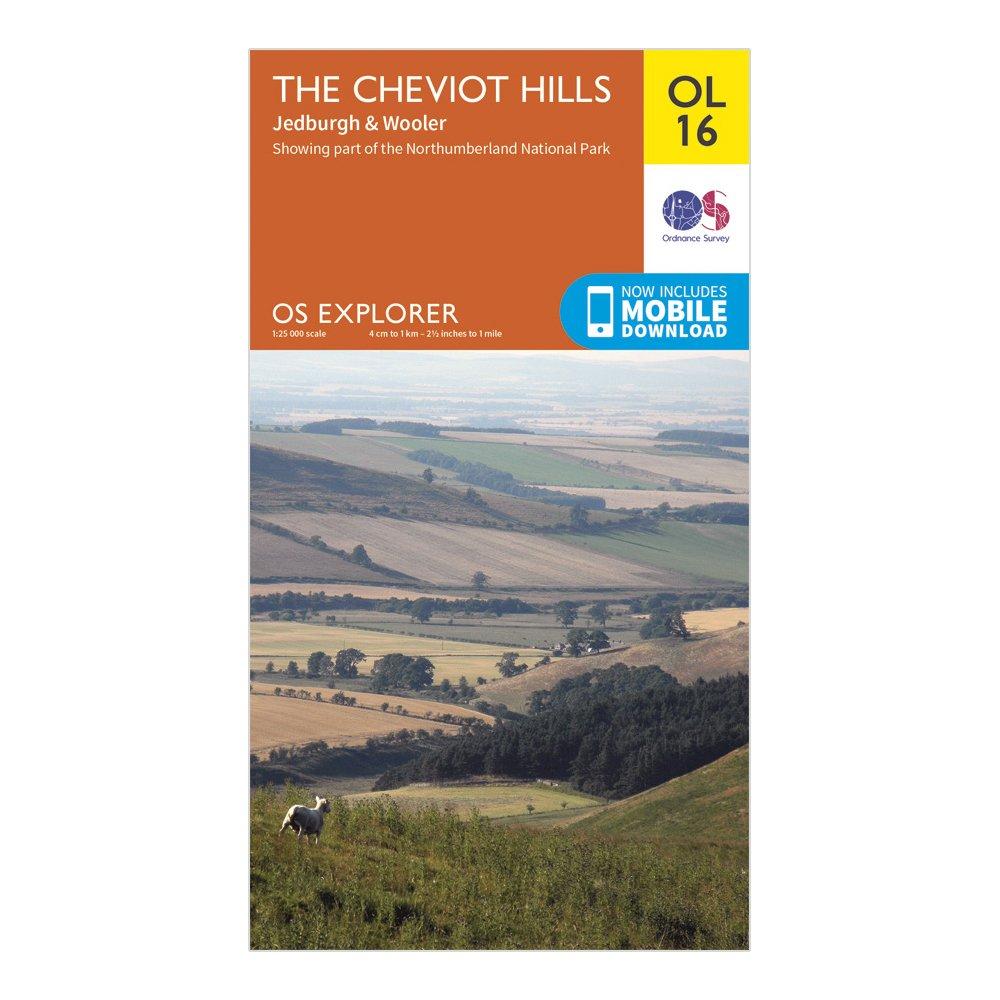 Image of Ordnance Survey Explorer Ol 16 The Cheviot Hills Map, D