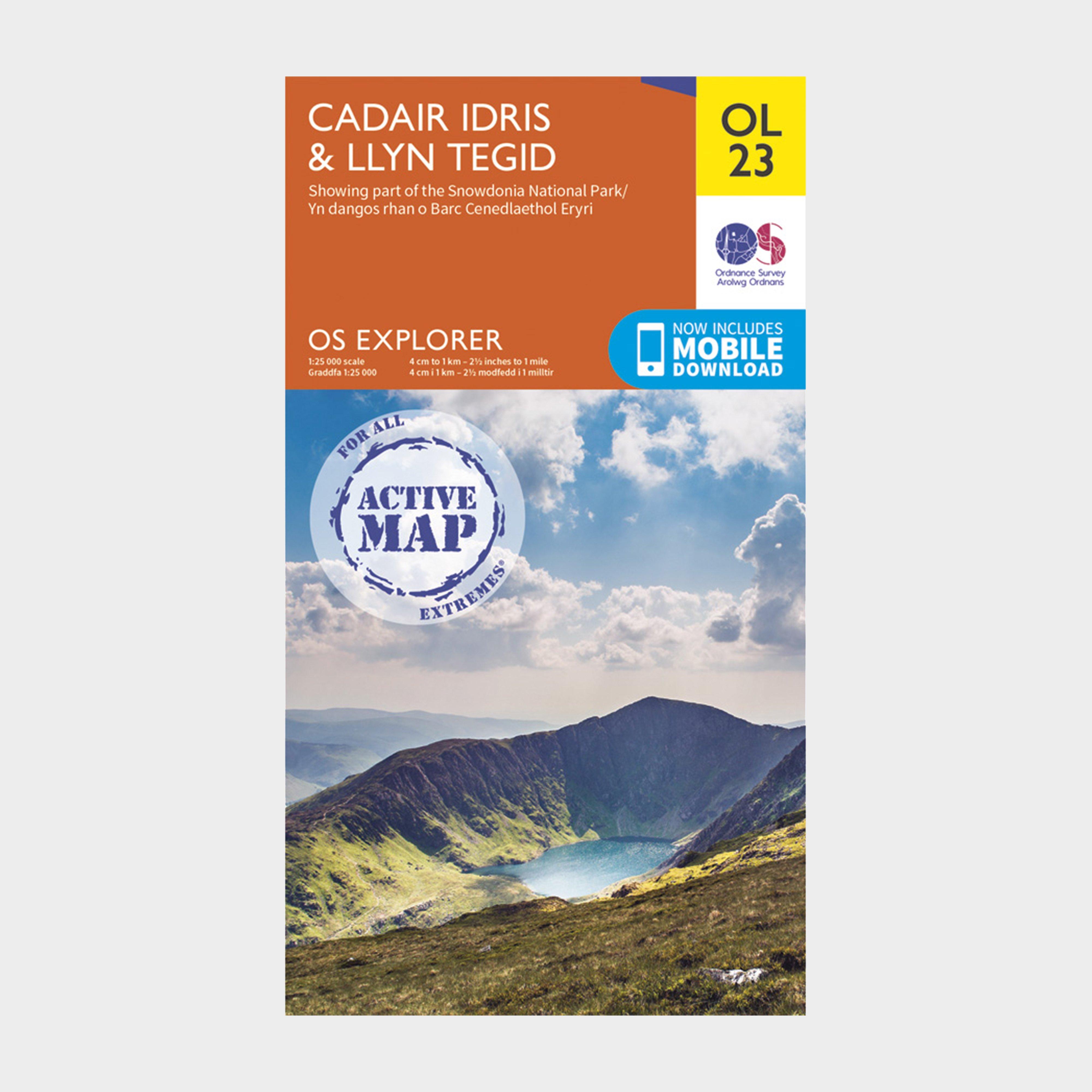 Explorer Active OL 23 Cadair Idris & Llyn Tegid Map, Orange