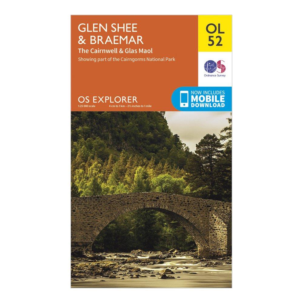 Explorer Ol52 Glen Shee & Braemar Map With Digital Version - Green, Green