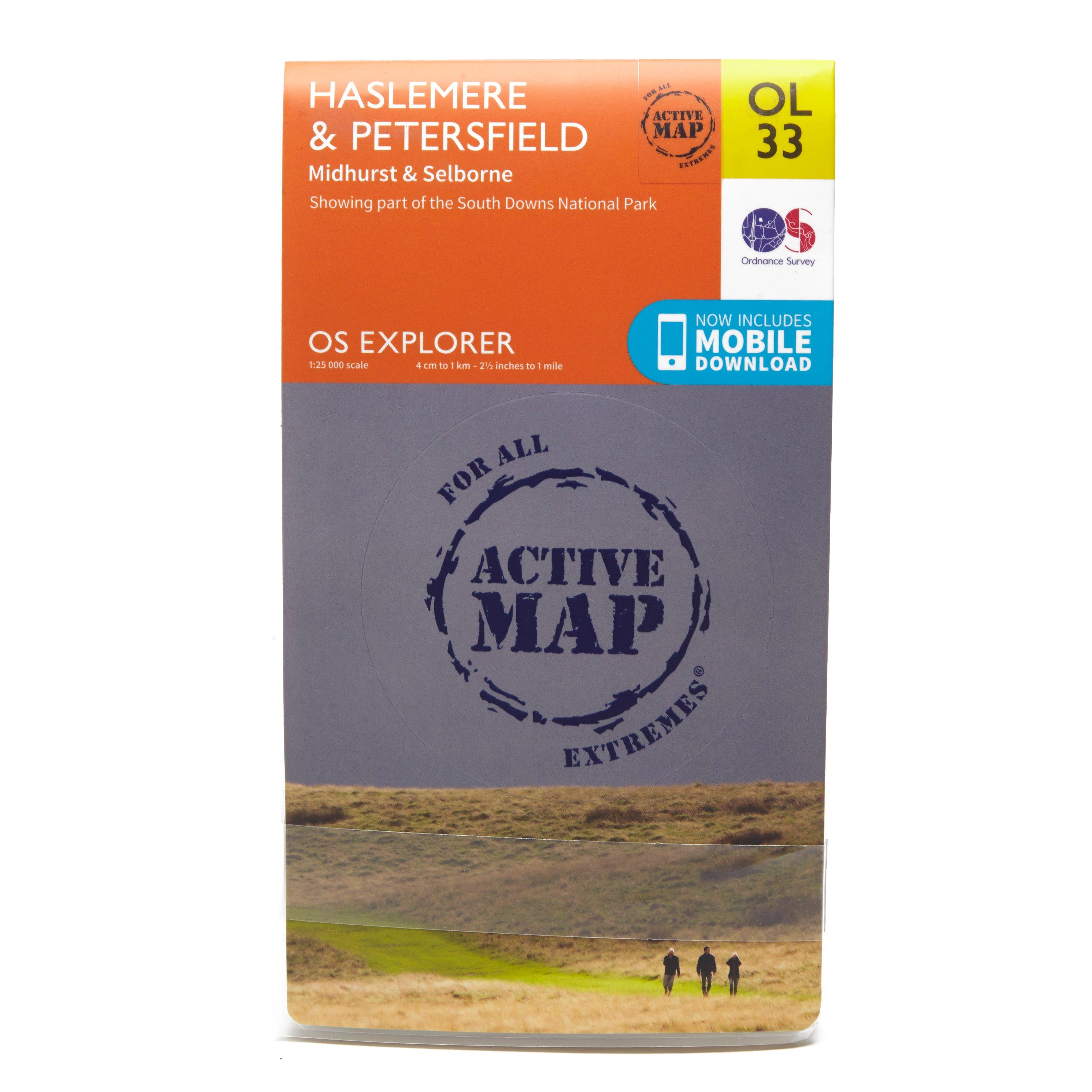 Image of Ordnance Survey Explorer Active Ol 33 Haslemere & Petersfield Map, D