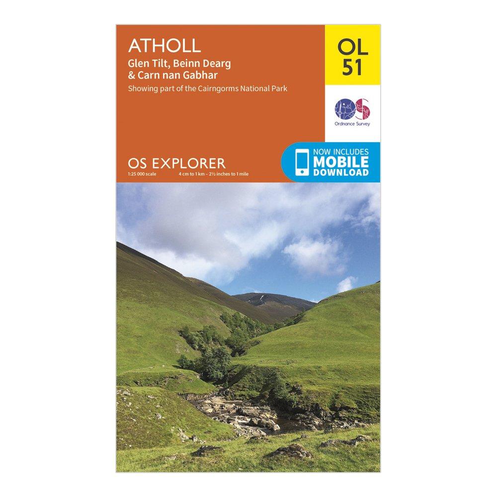 Image of Ordnance Survey Explorer Ol51 Atholl Map With Digital Version - Orange, Orange