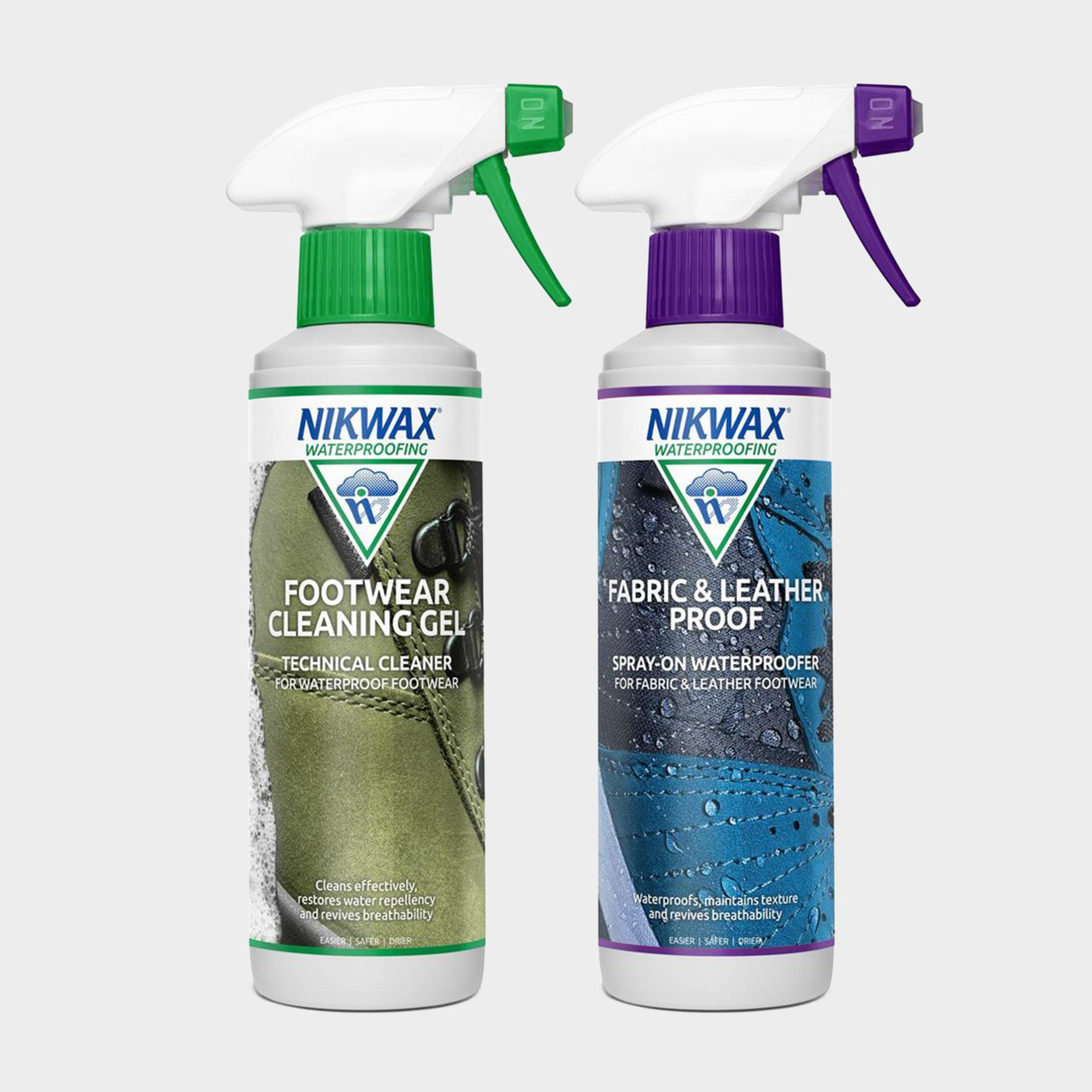 Image of Nikwax Fabric And Leather Reproofer Spray And Footwear Cleaning Gel 300Ml Twin Pack, TWIN