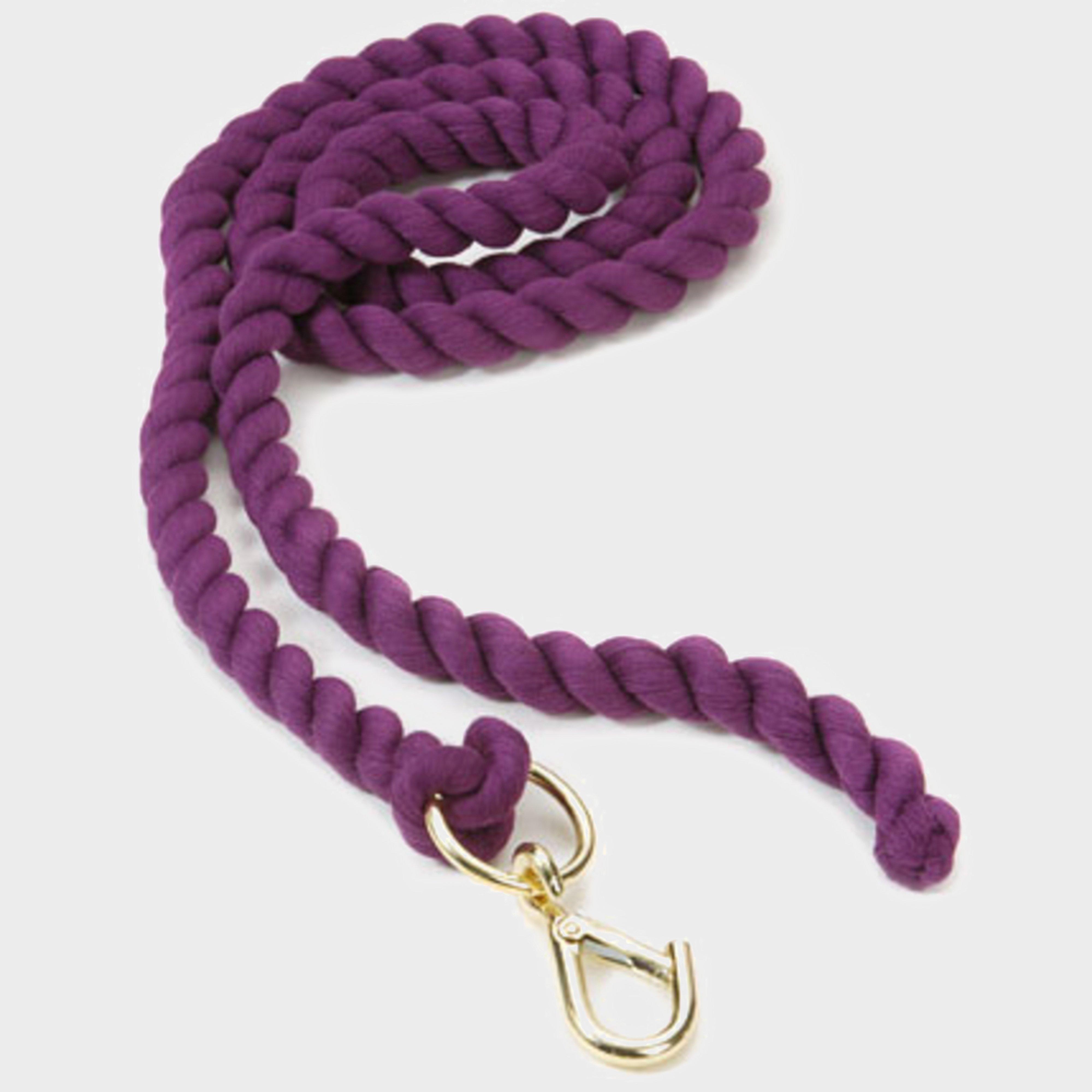 Image of Shires Plain Headcollar Lead Rope - Purple, Purple