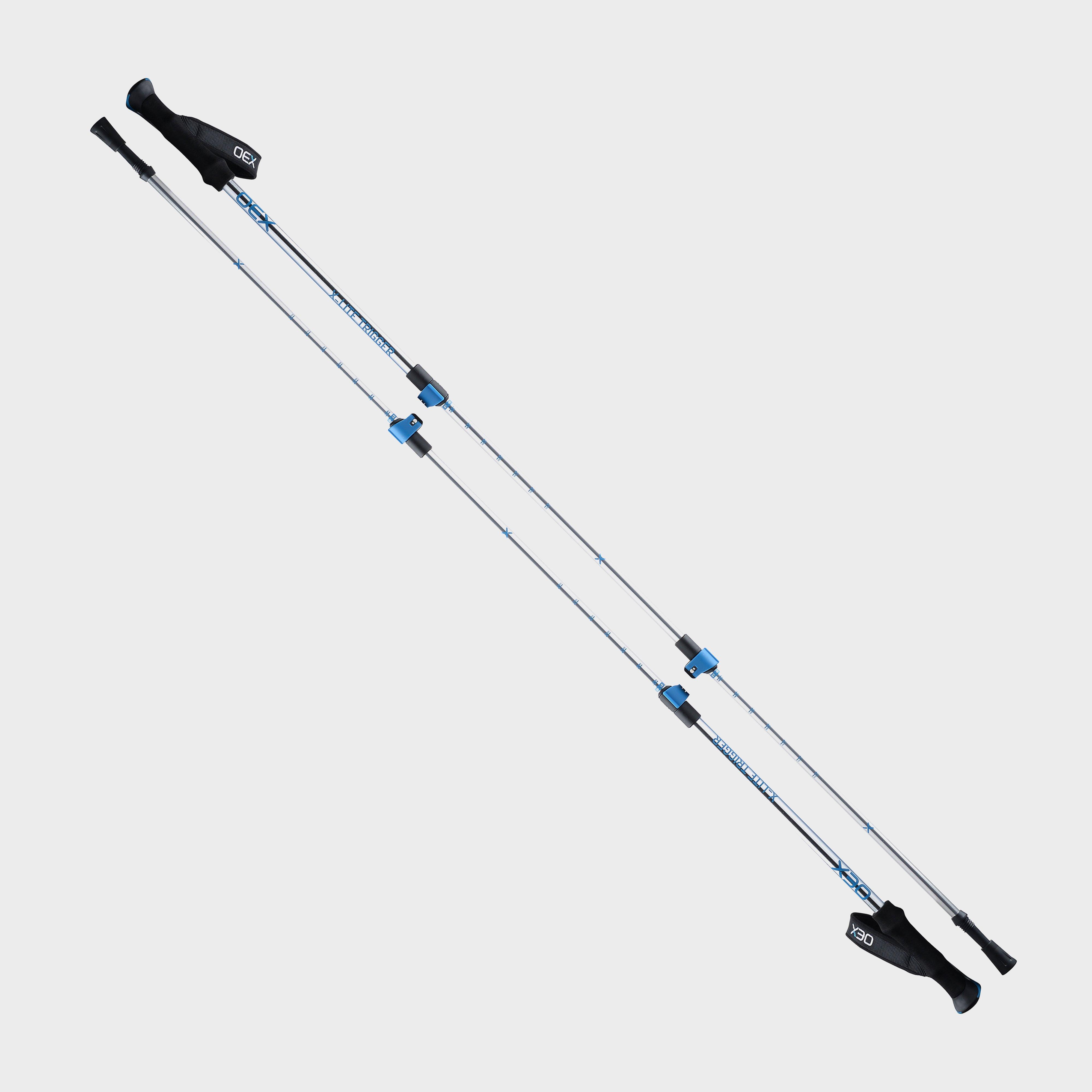 OEX Oex X-Lite Trigger Trekking Poles (Pair) - Silver, SILVER