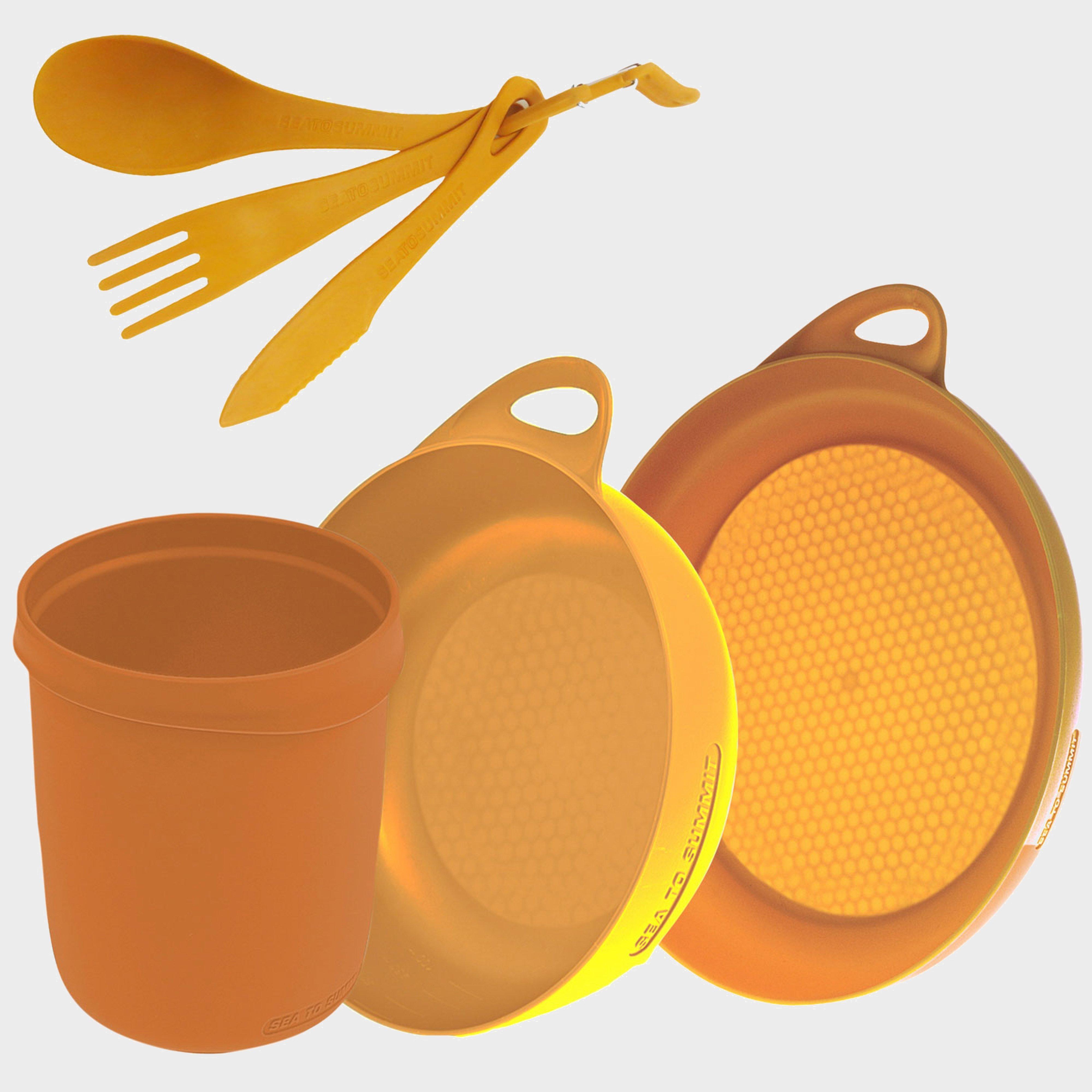 Image of Sea To Summit Delta Camp Set (Bowl, Plate, Mug, Cutlery) - Orange, Orange