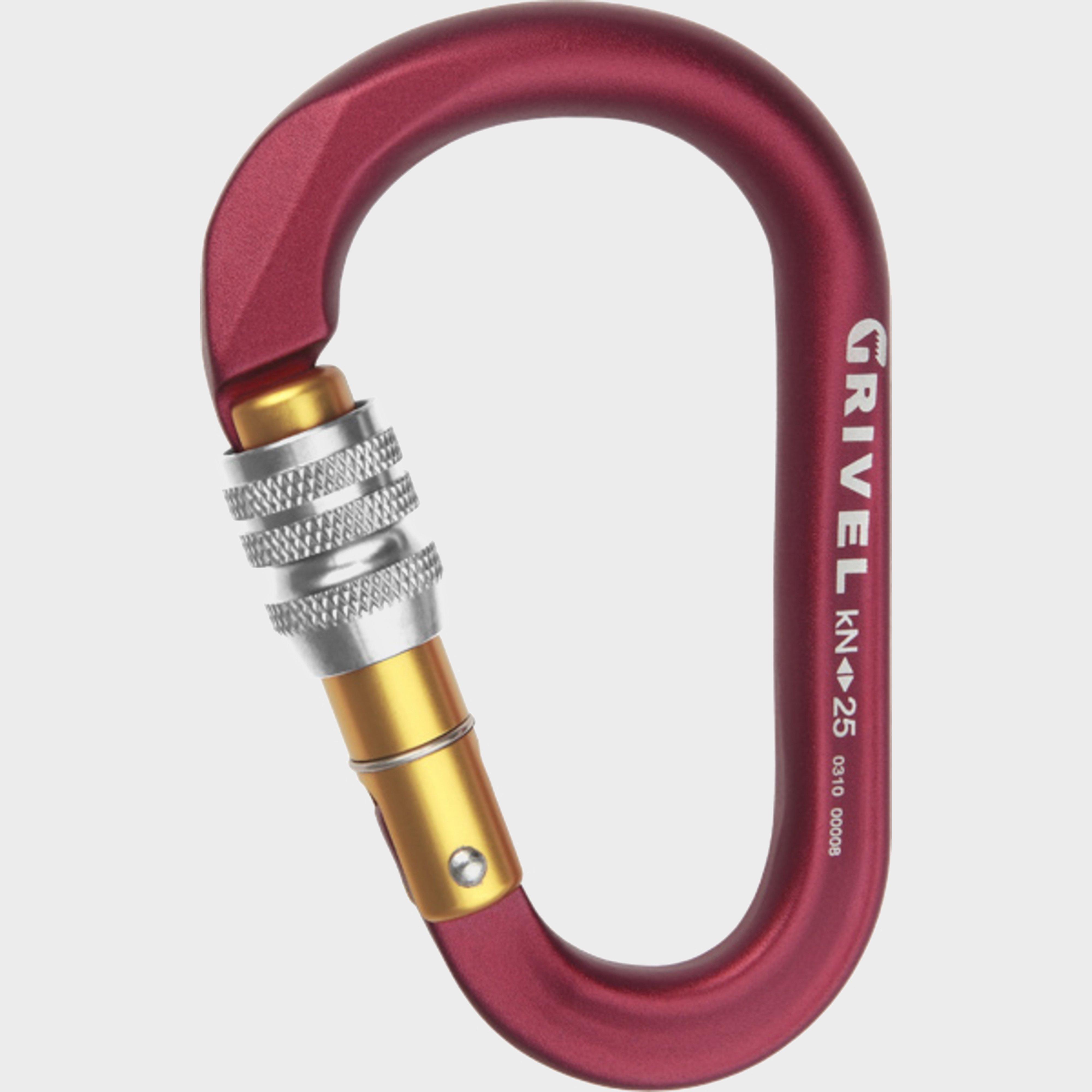 Image of Grivel Mega Screwgate Hms K6N Carabiner - Red, Red