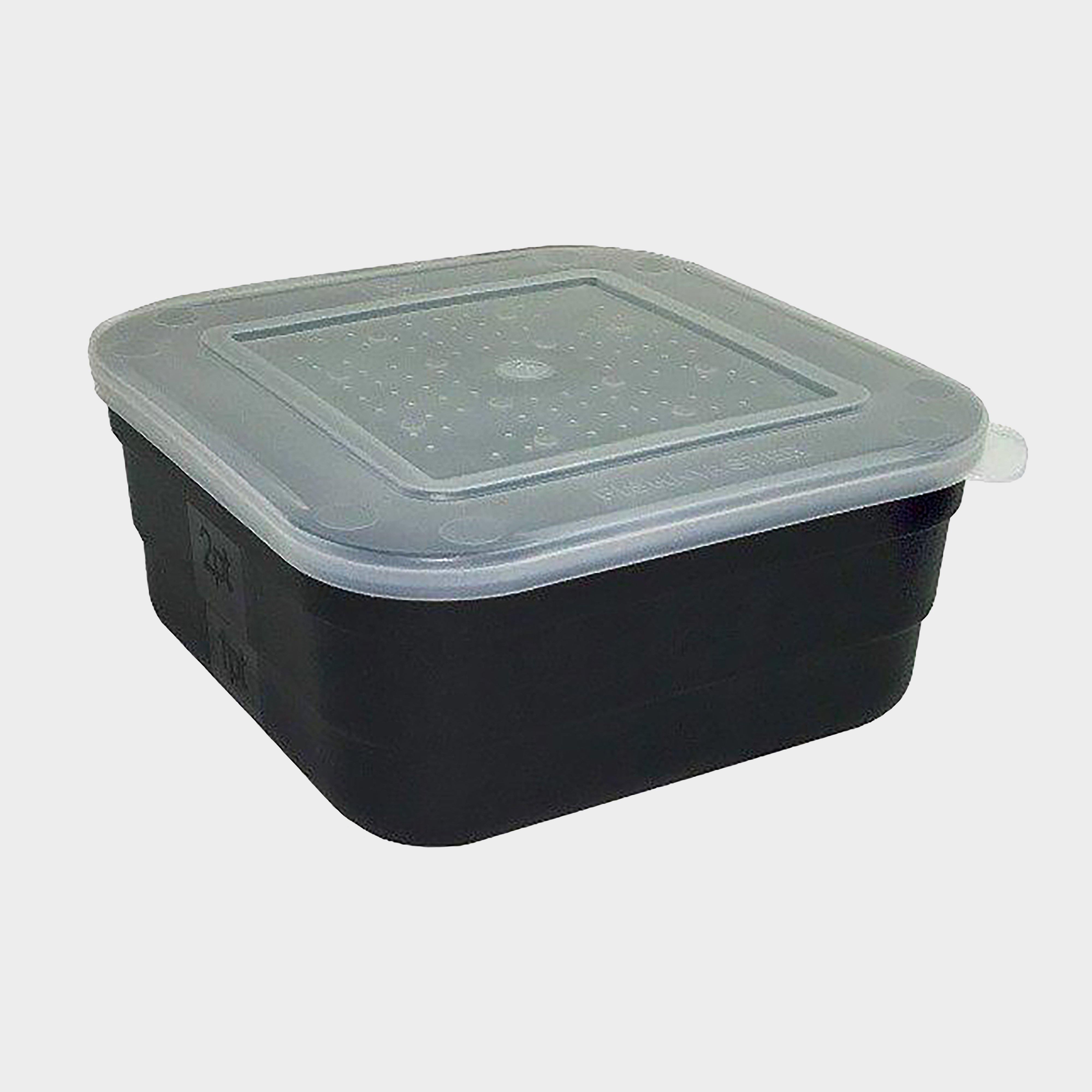 Image of Fladen Black 2 5 Pint Square Bait Box, Black