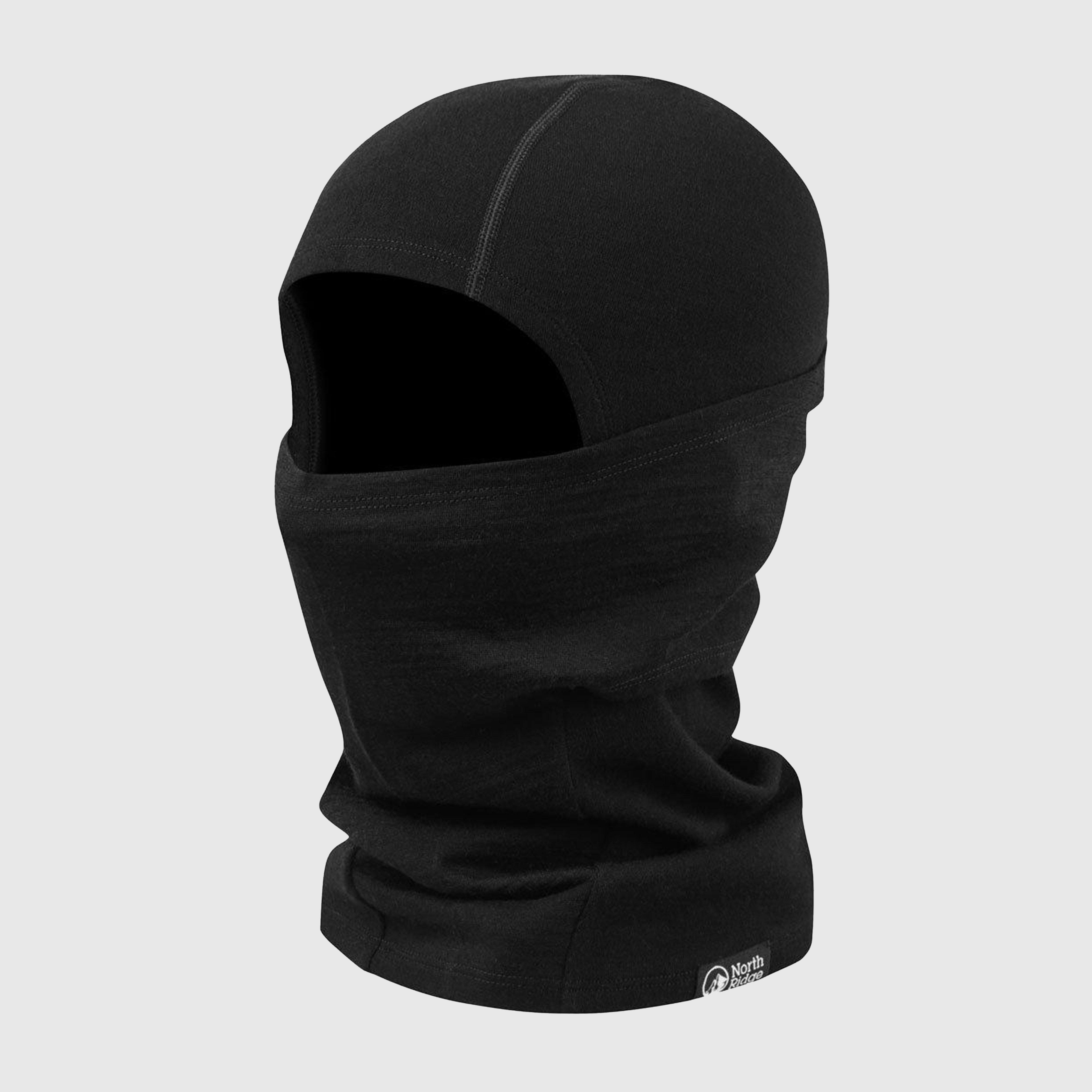 Image of North Ridge Convect Merino Balaclava - Black, Black