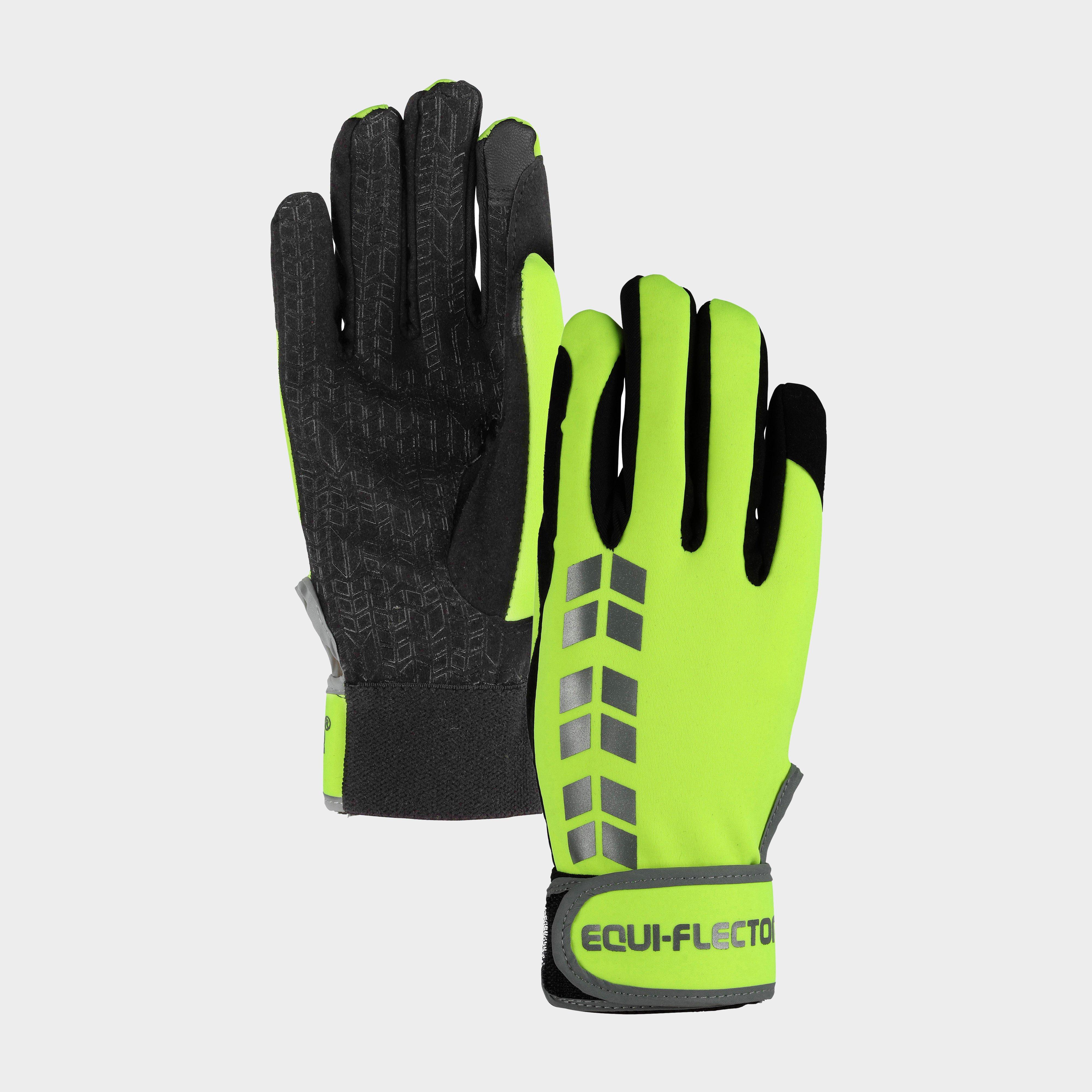 Image of Equi-Flector Equi Flector Riding Glove - Yellow, Yellow